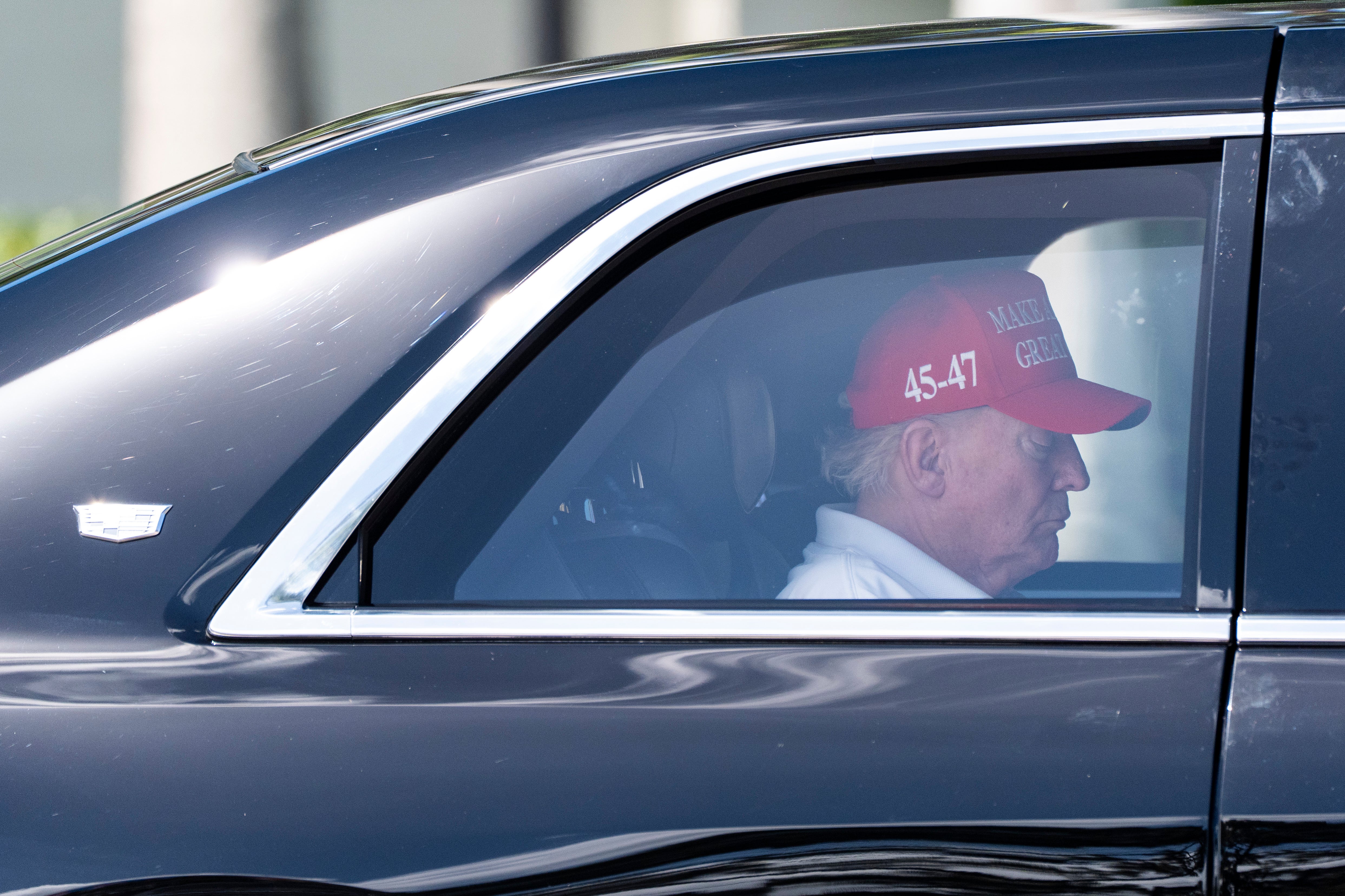 Trump was spending the weekend at a golf tournament in Florida