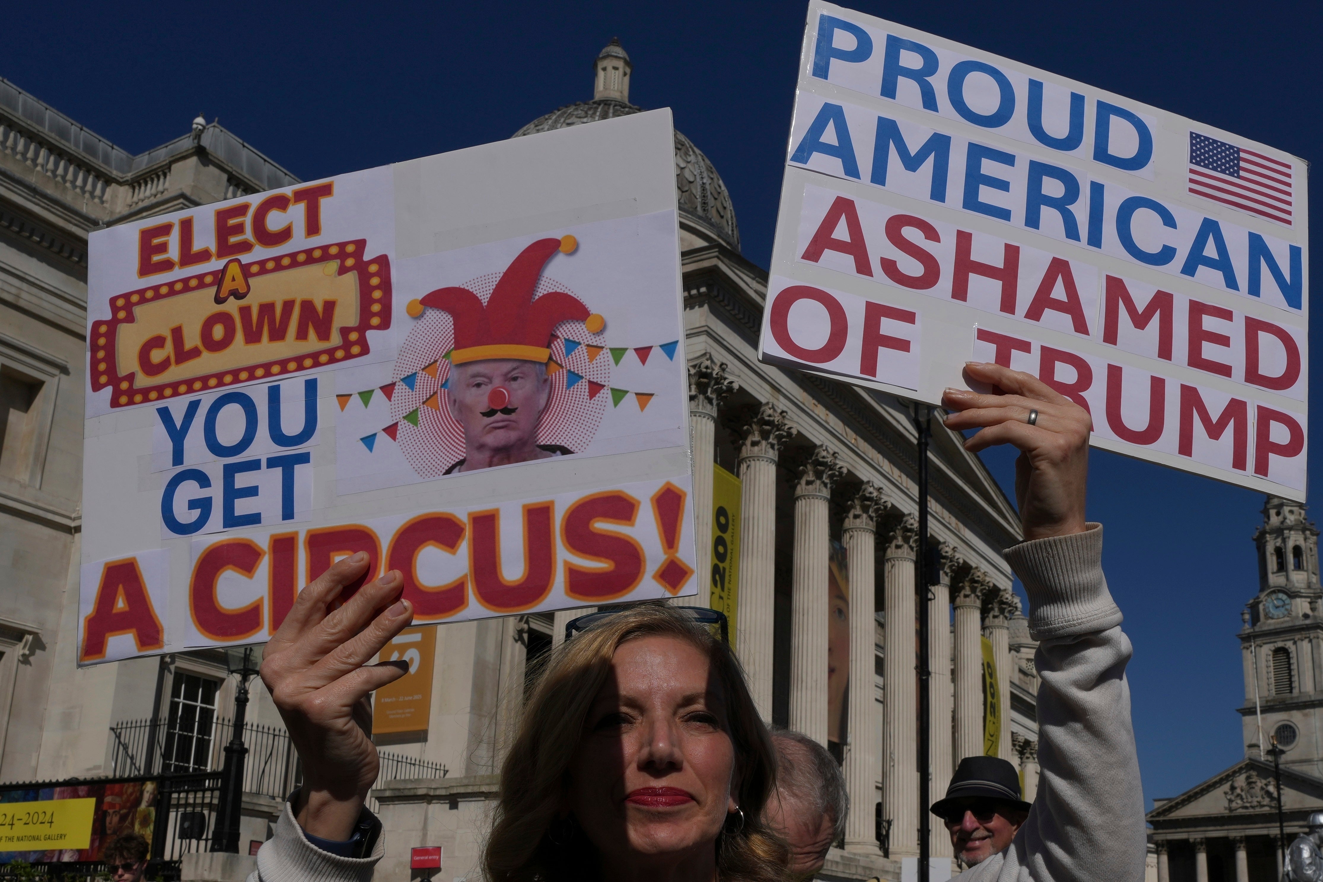 There were also protests around the world, including this one in London
