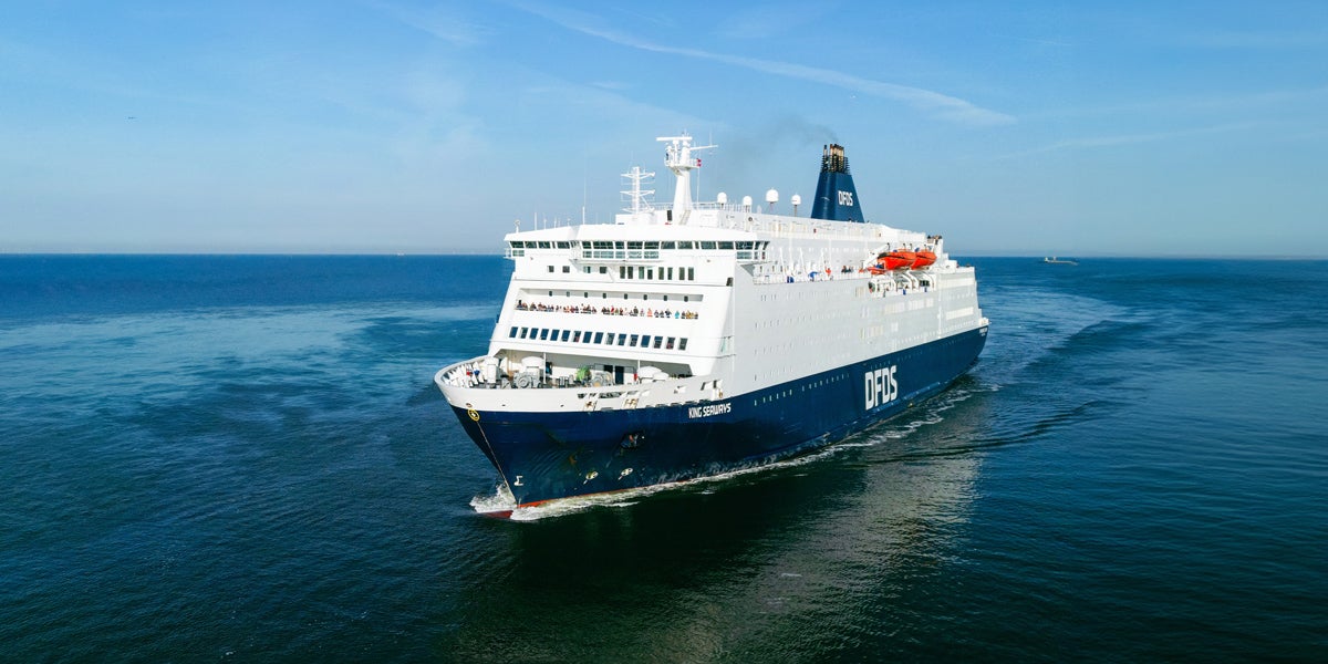 Sailing by: King Seaways, one of the DFDS ships used on the Newcastle-Amsterdam route