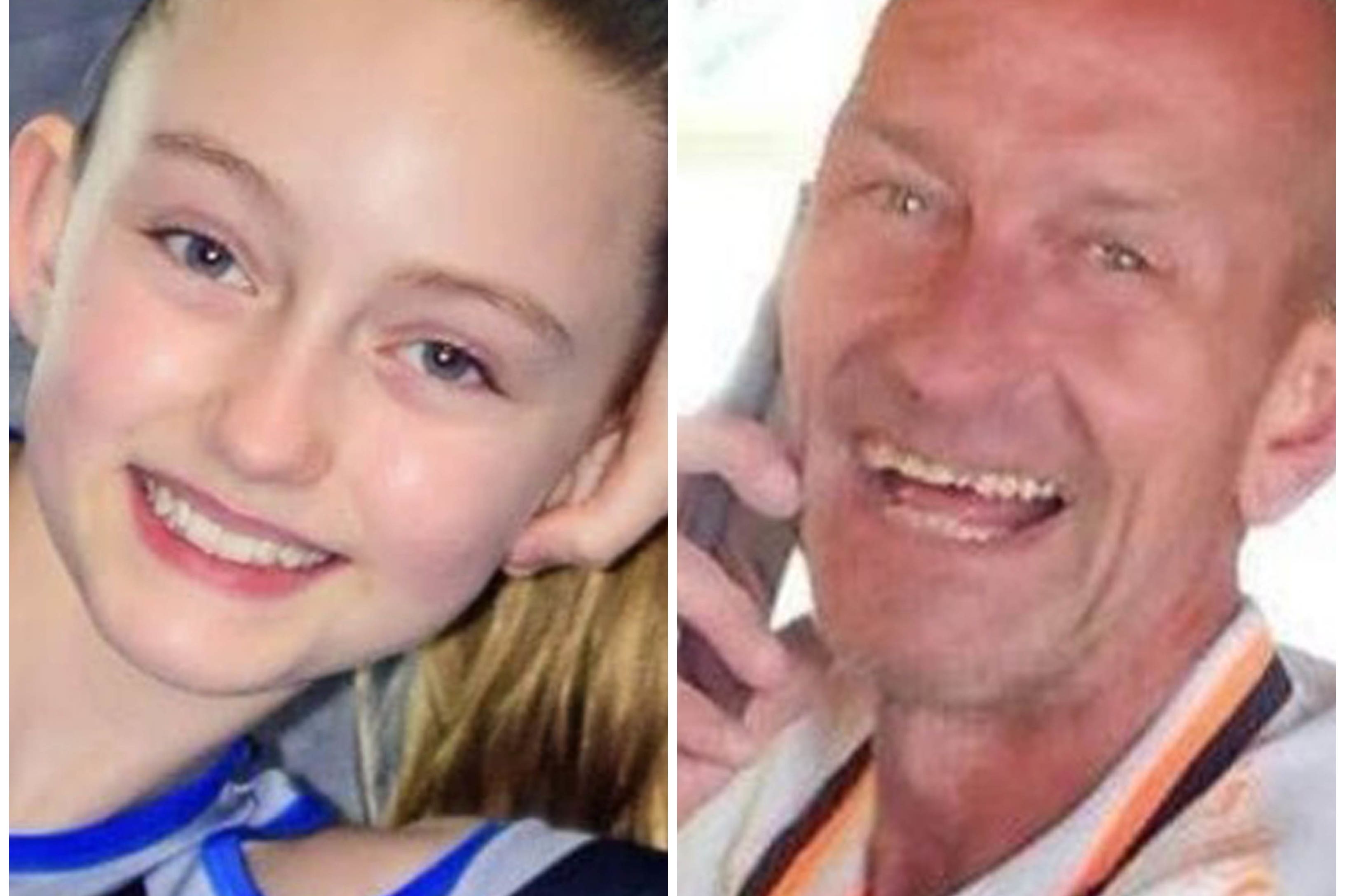 Esme Baker, 10, and her father Lee were named as victims of the caravan fire (Family handouts/Lincolnshire Police/PA)