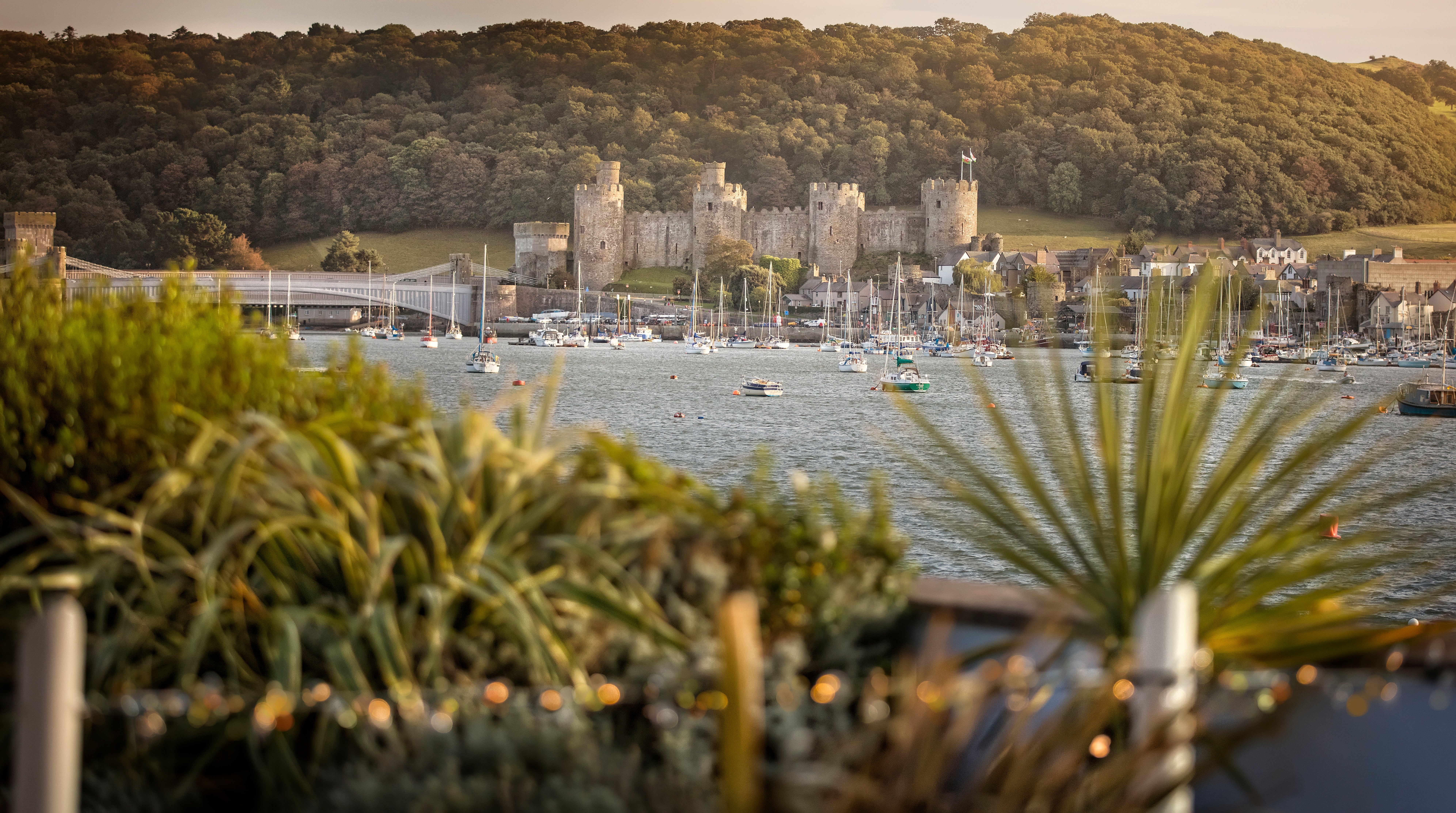 Conwy Castle viewed from The Quay Hotel