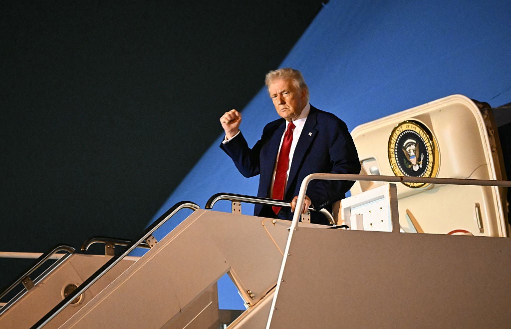 Donald Trump arrives in Florida on Thursday for his weekend stay at his Mar-a-Lago club and resort.