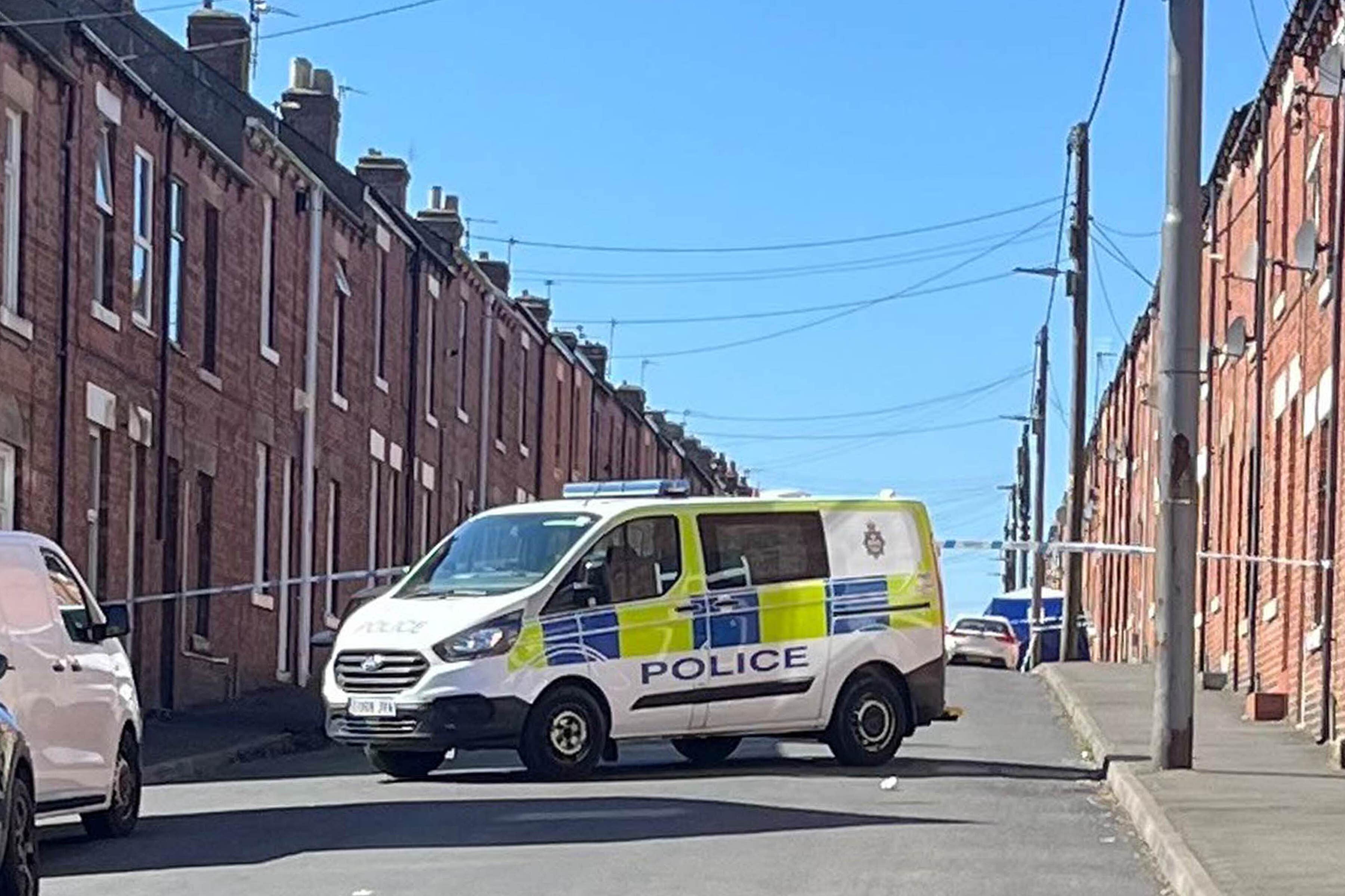 The scene in Stanley, County Durham, on Sunday (Tom Wilkinson/PA)