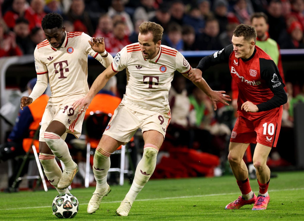 Harry Kane and Alphonso Davies were on target as Bayern Munich secured a quarter-final berth in the Champions League
