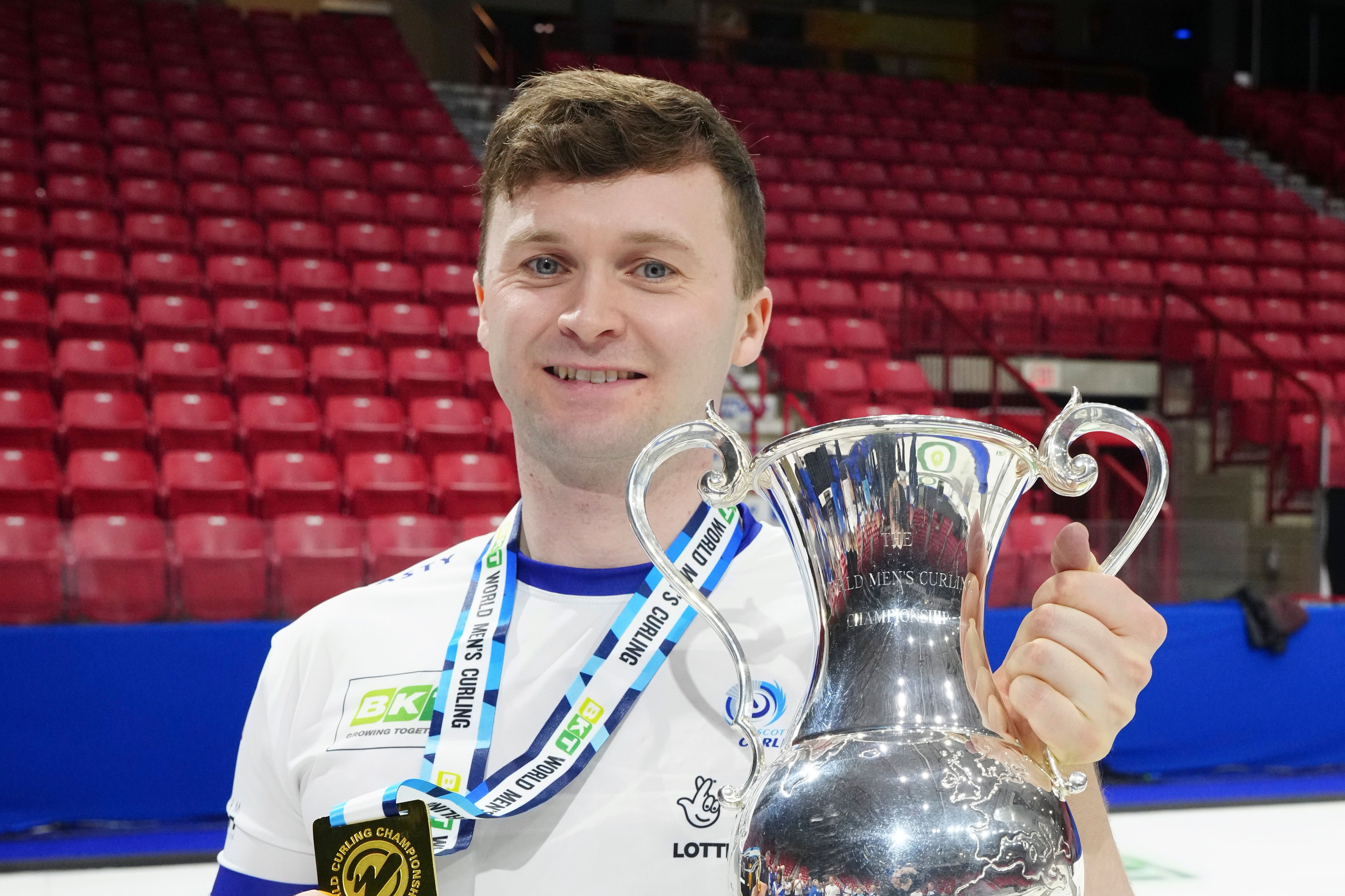Bruce Mouat sealed a 5-4 win over Switzerland in Saskatchewan (Chris Young/AP)