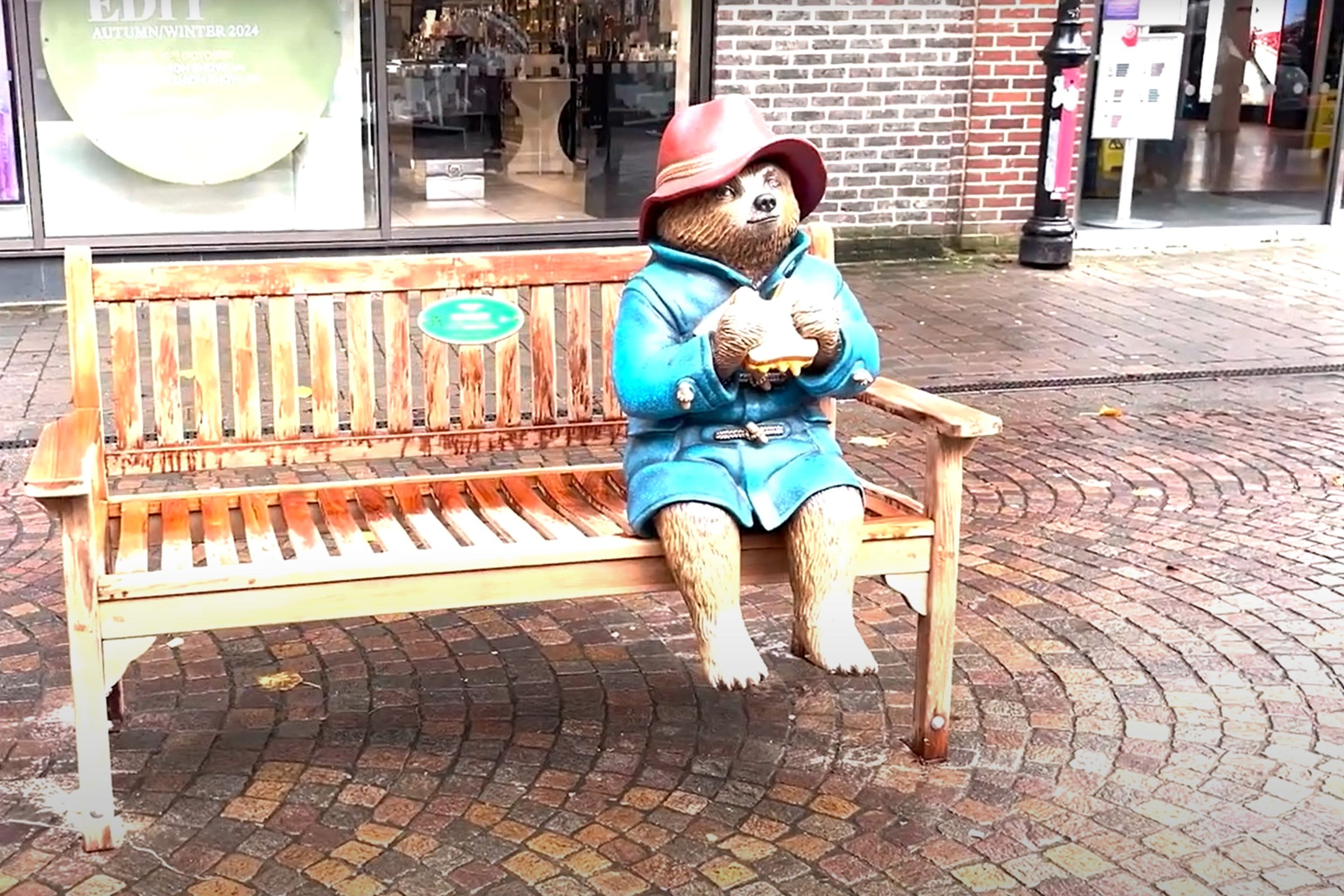 The Paddington Bear statue was vandalised (West Berkshire Council/PA)