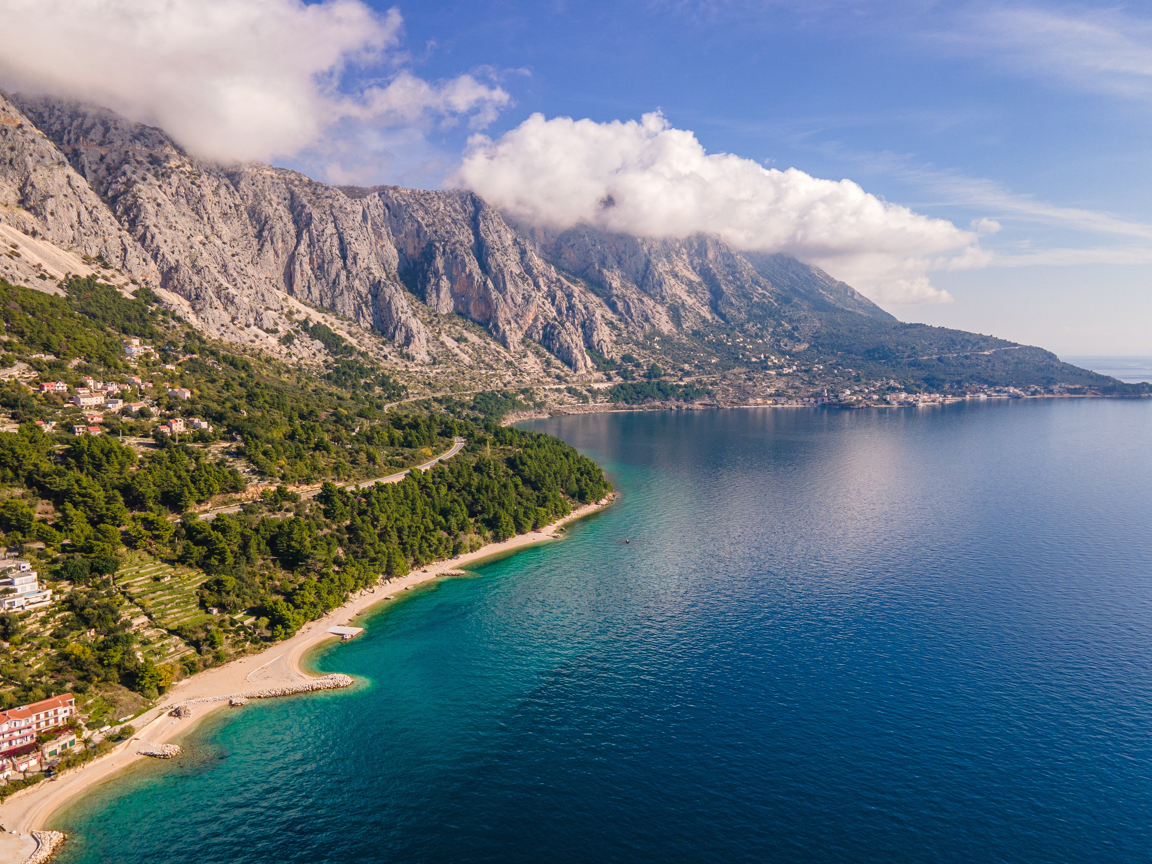 With the majestic Biokova Mountains as a backdrop, enjoy stunning vistas in the Makarska Riviera