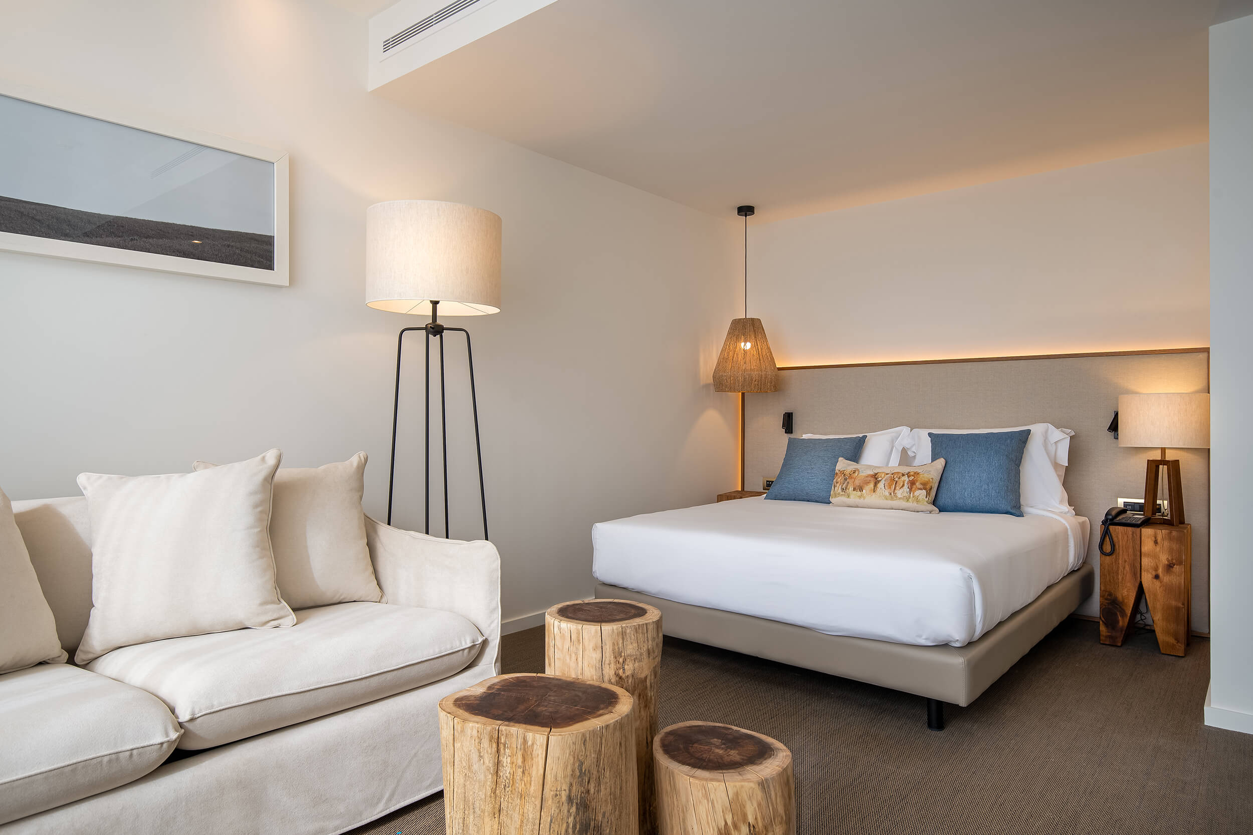 Bedrooms are large, airy and minimalist in design