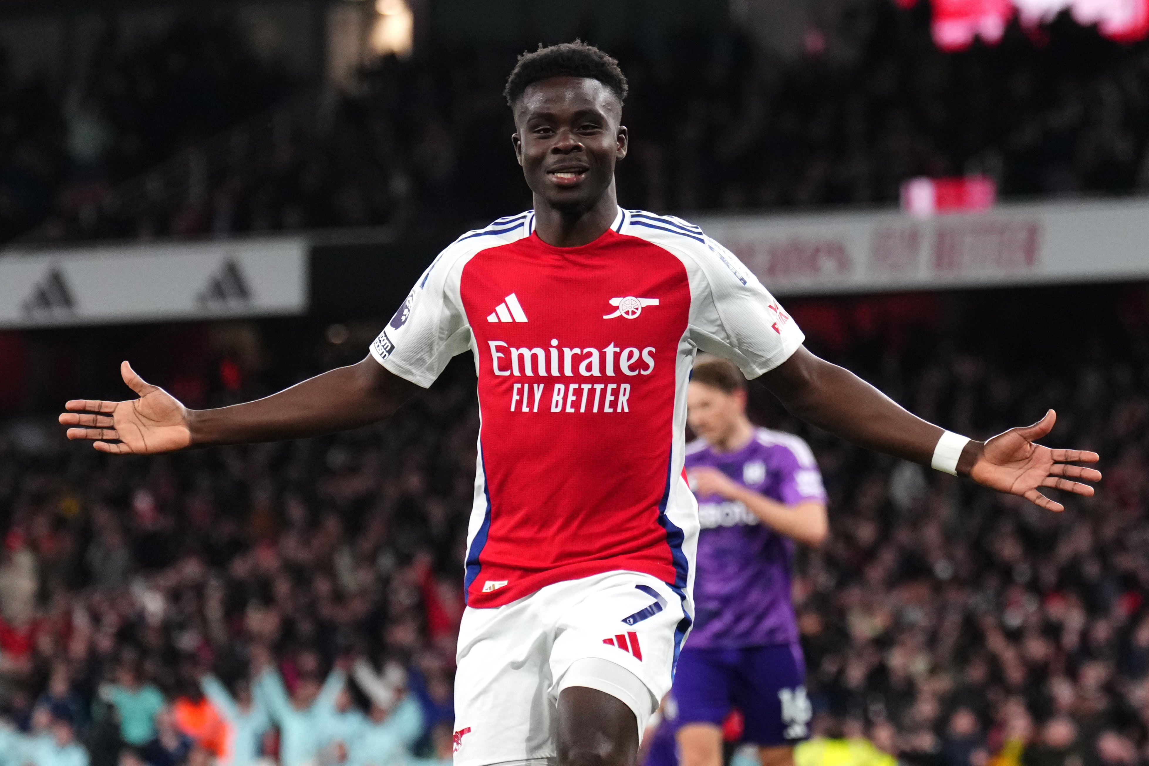 Bukayo Saka could be in contention to start for Arsenal (John Walton/PA)