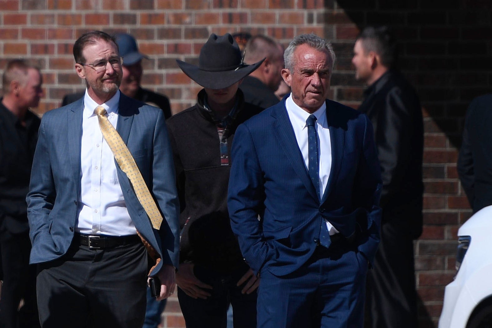 Health and Human Services Secretary Robert F. Kennedy Jr., arrives at the funeral of a young girl who was sickened with measles over the weekend. While visiting Texas, Kennedy posted statements in support of controversial doctors