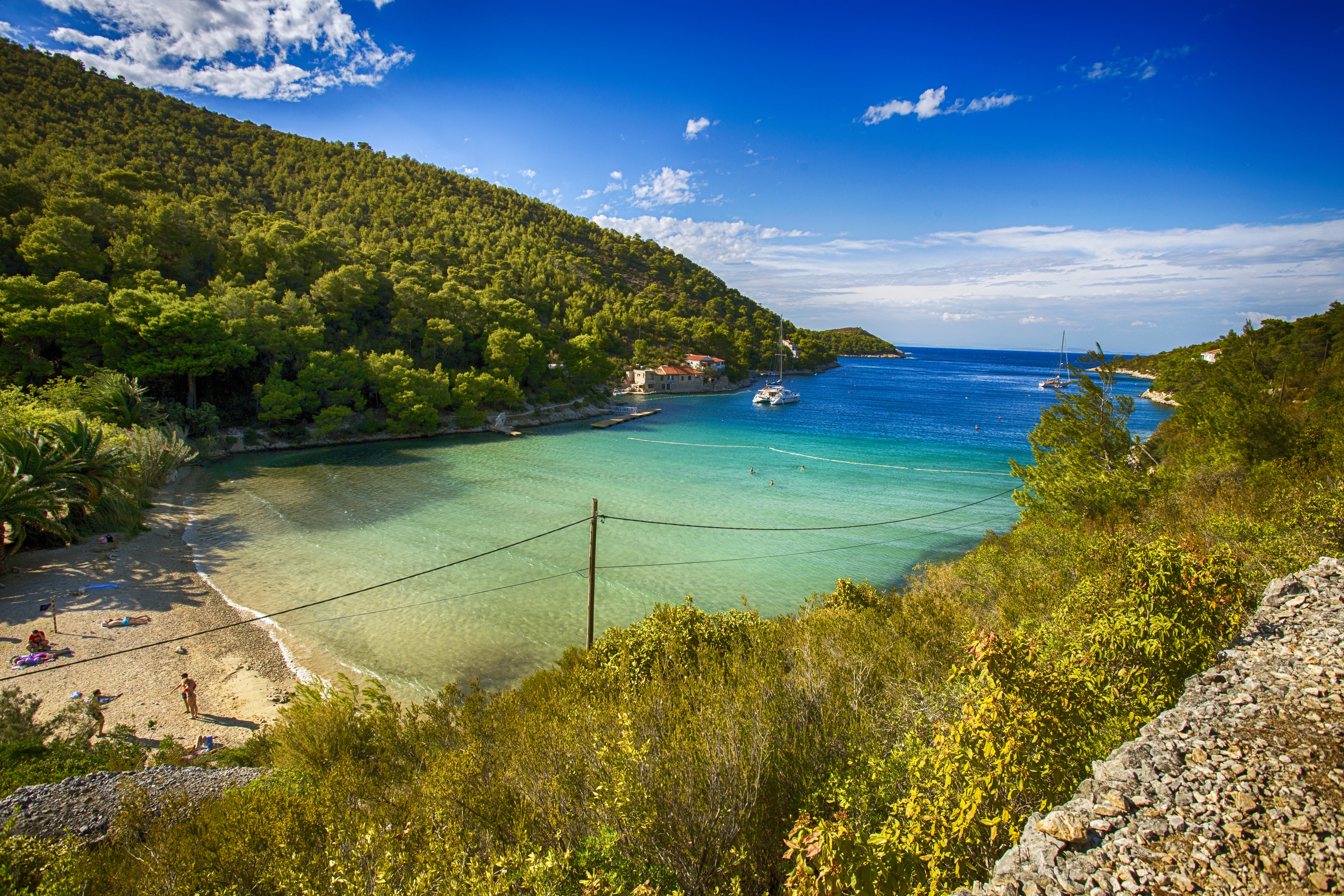 The shallow, calm and crystal-clear waters of Stončica Beach make this a family-friendly choice