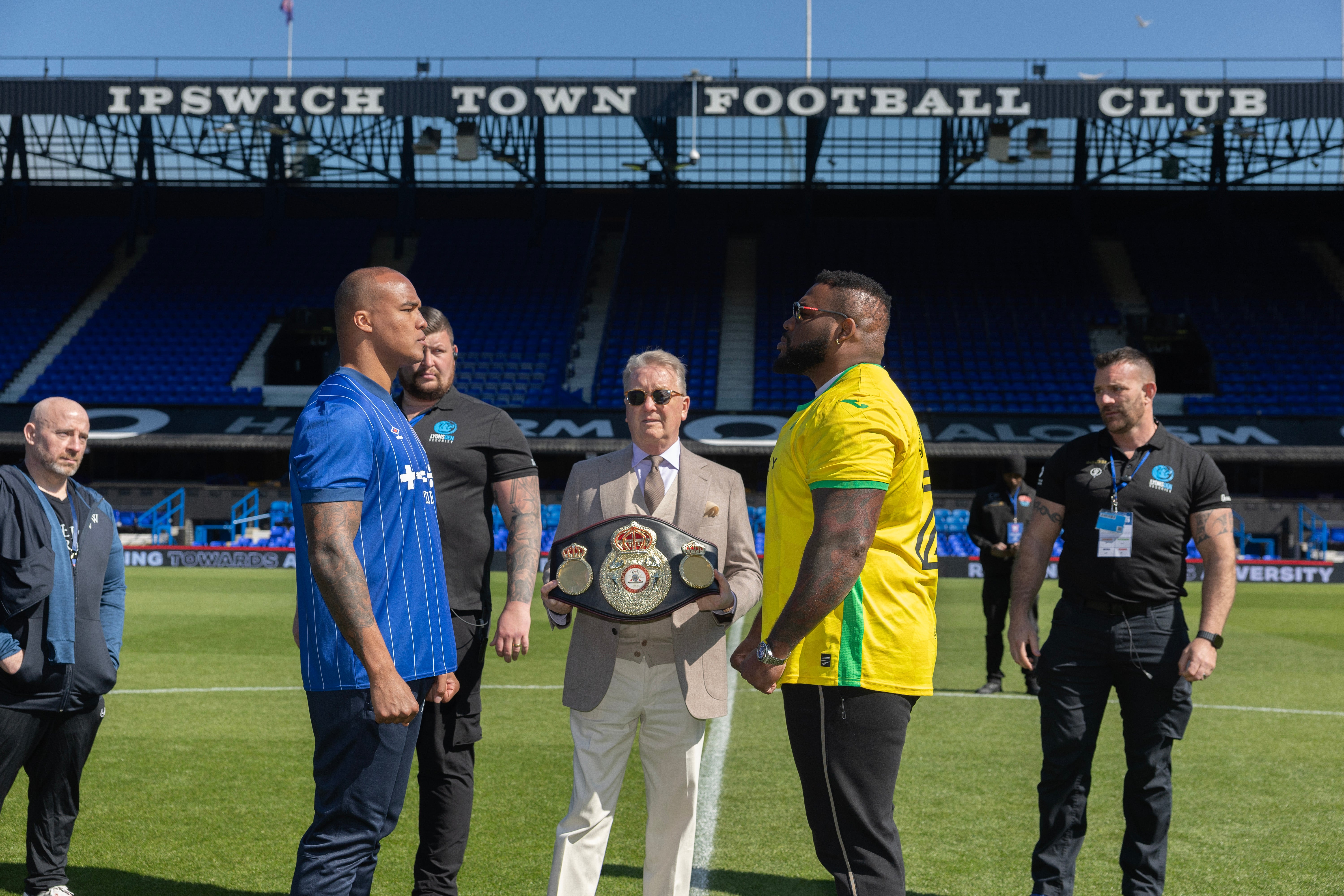 Wardley and Miller facing off at Portman Road, home to Ipswich Town FC