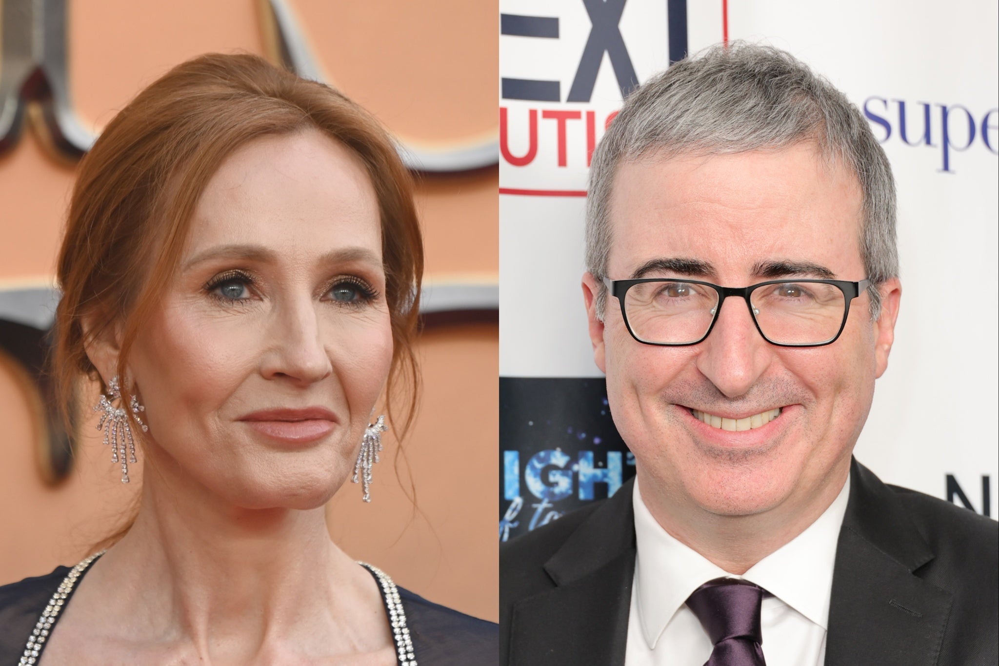 JK Rowling and John Oliver have clashed over trans athletes in the past
