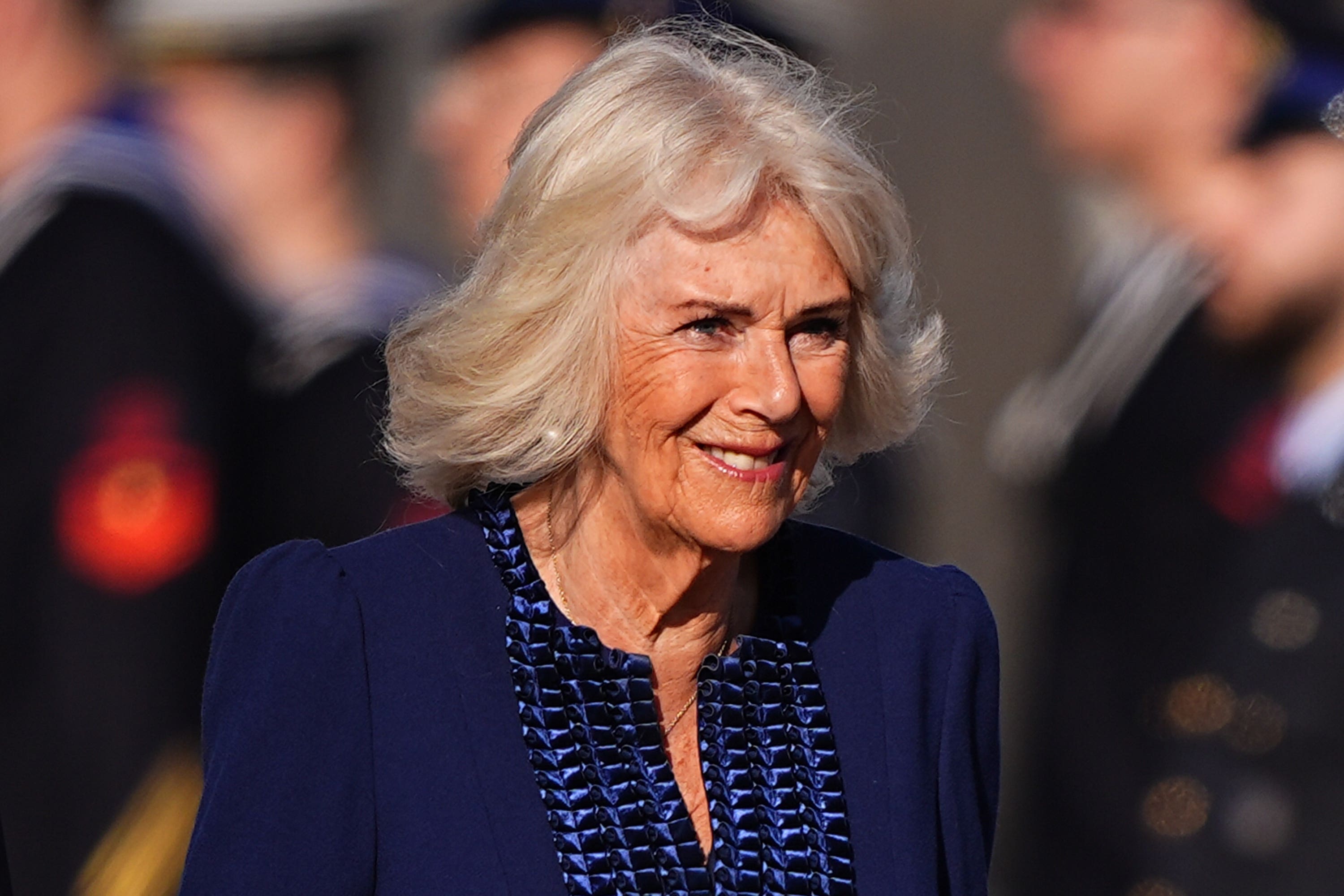 Queen Camilla arriving at Giovan Battista Pastine international airport in Rome (Aaron Chown/PA)