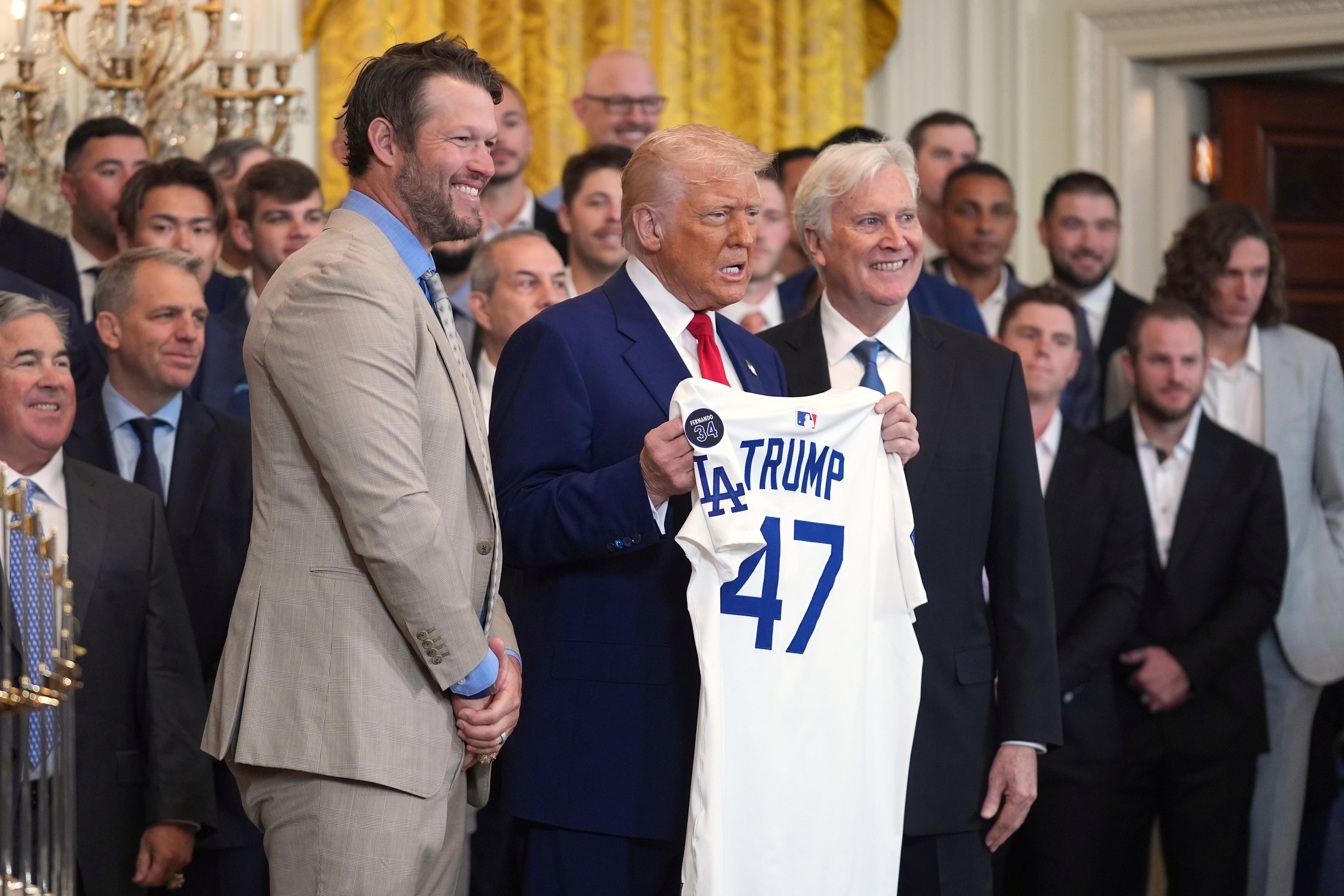 Trump hosted the Los Angeles Dodgers at the White House earlier this year
