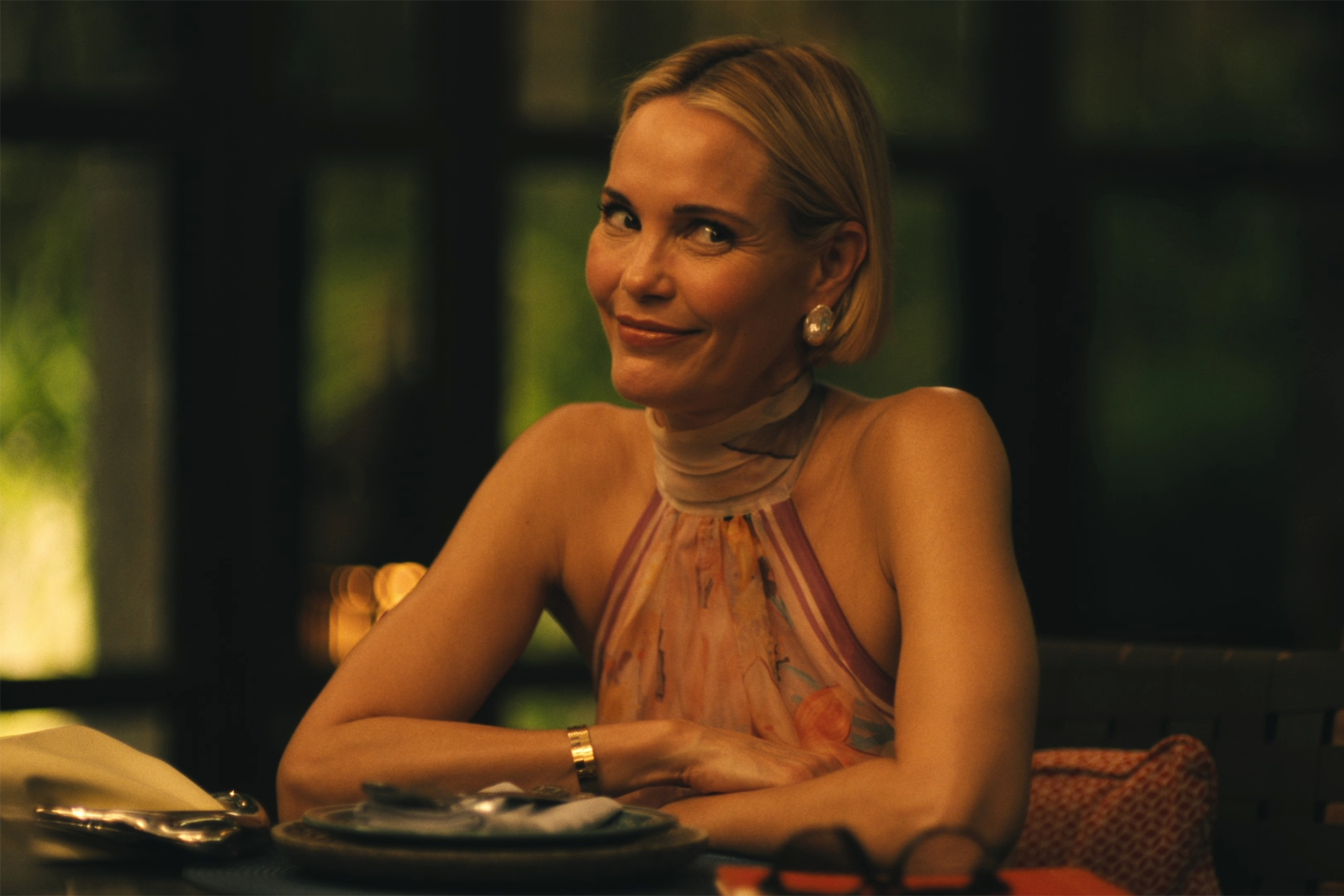 <p>Leslie Bibb in The White Lotus season three, episode eight</p>