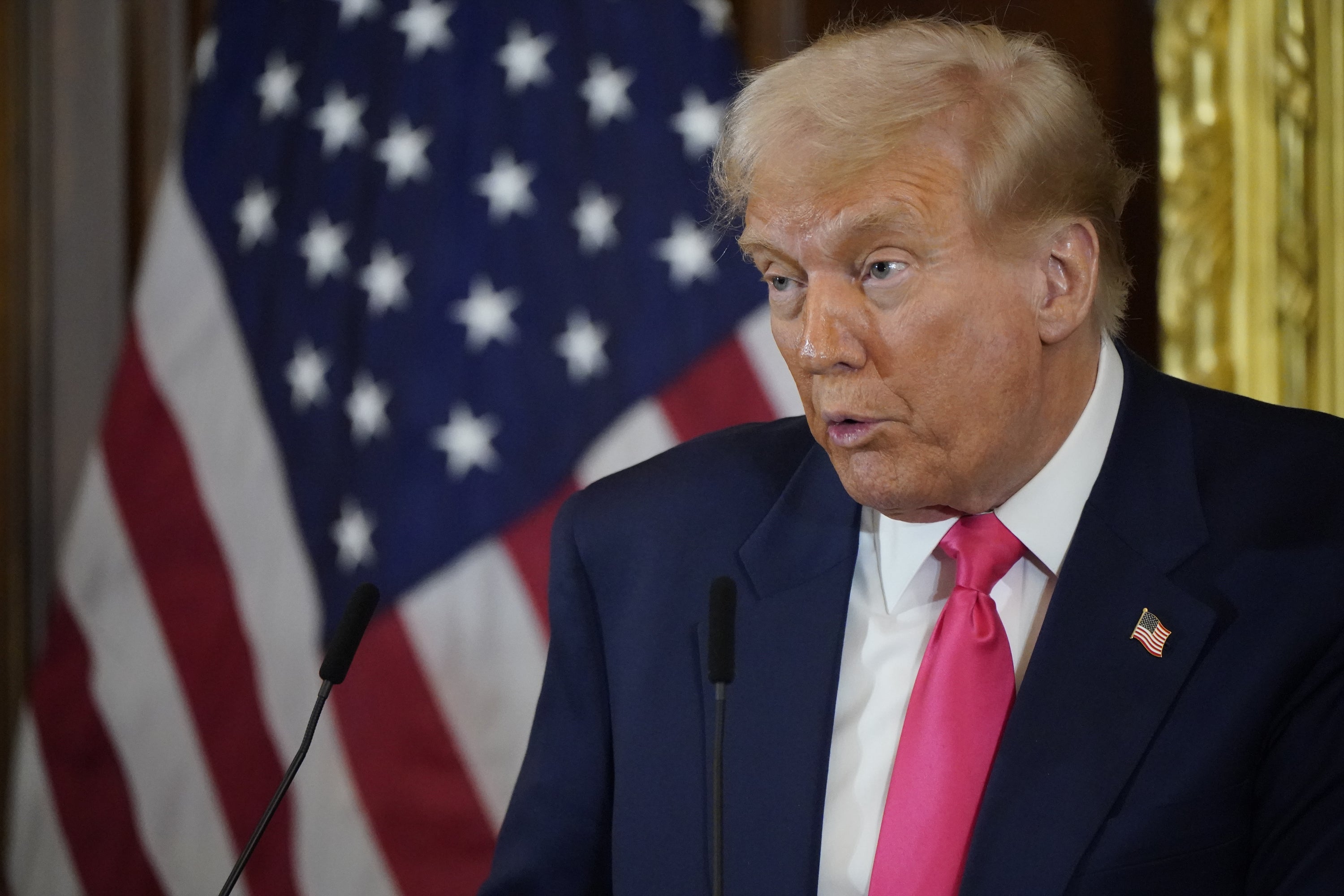 US President Donald Trump (Niall Carson/PA)