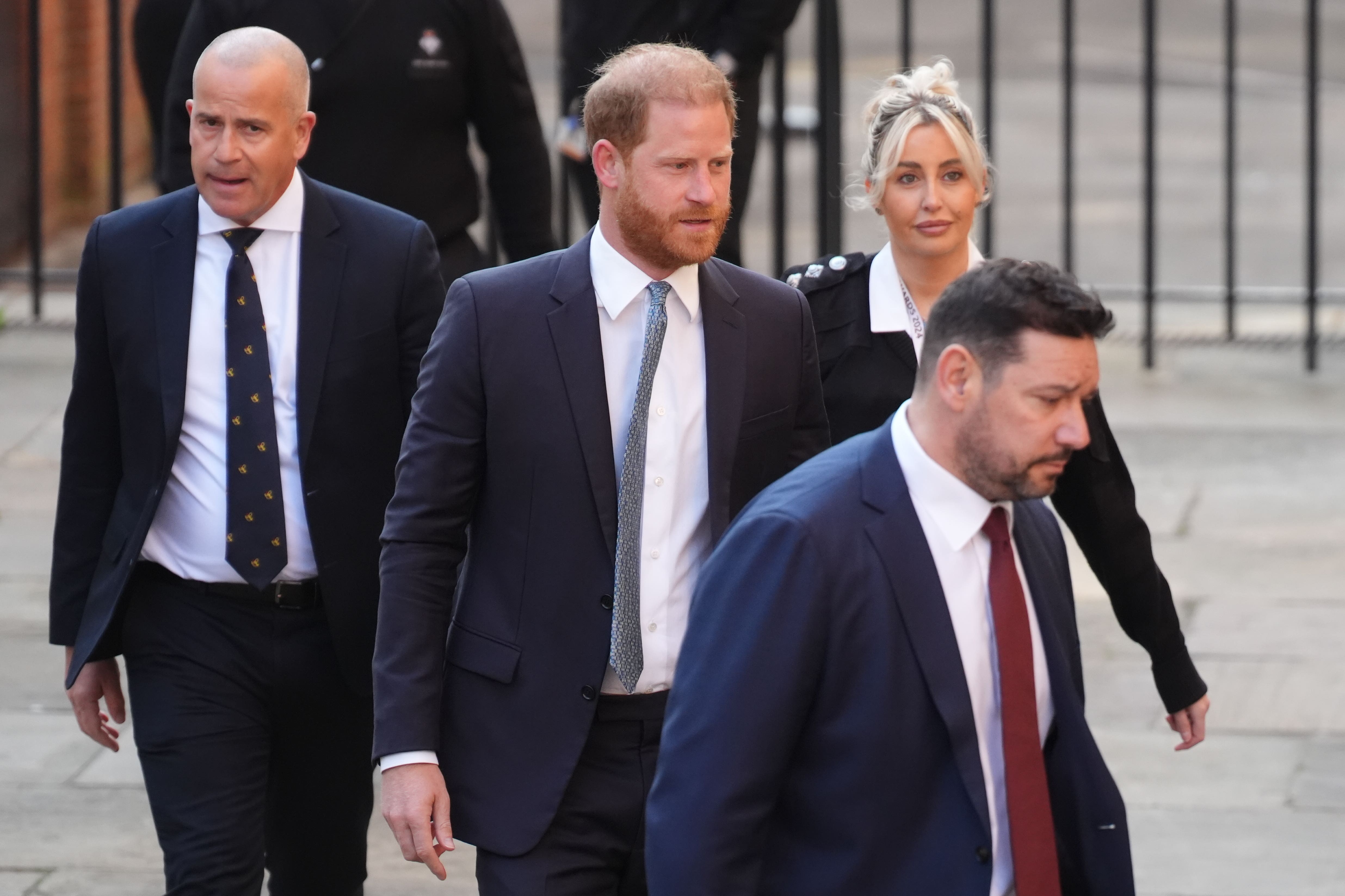 The Duke of Sussex arriving at the Royal Courts of Justice, central London, on Tuesday (Jonathan Brady/PA)