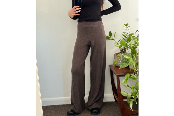 Rise & Fall women's finest cashmere wide-leg trousers