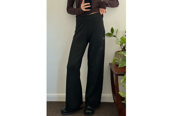 New Look black wide leg trousers