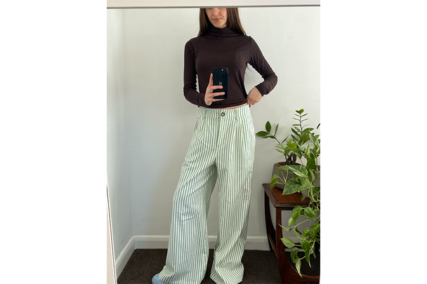 Omnes Samara wide leg striped trouser 