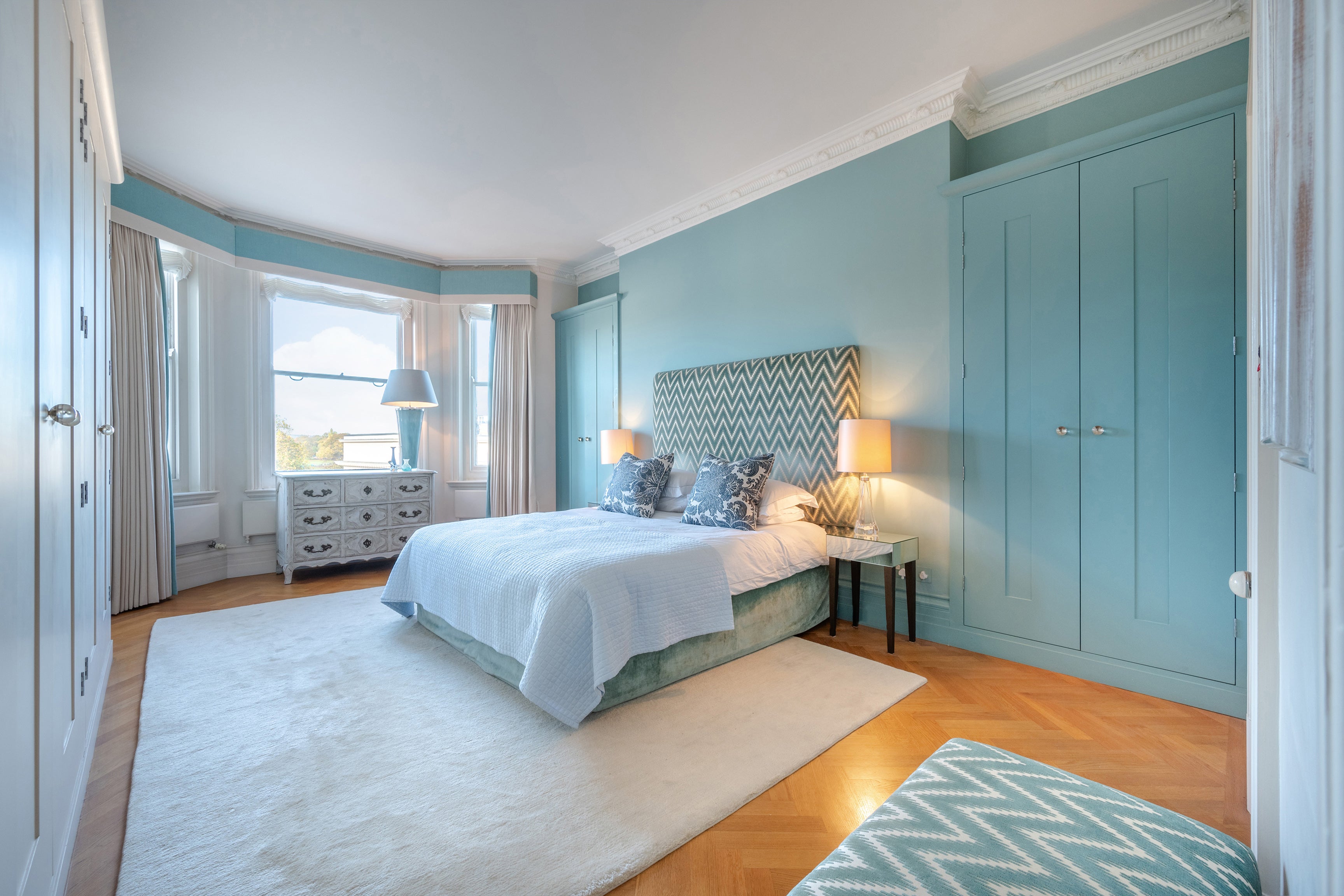 The building features four bedrooms