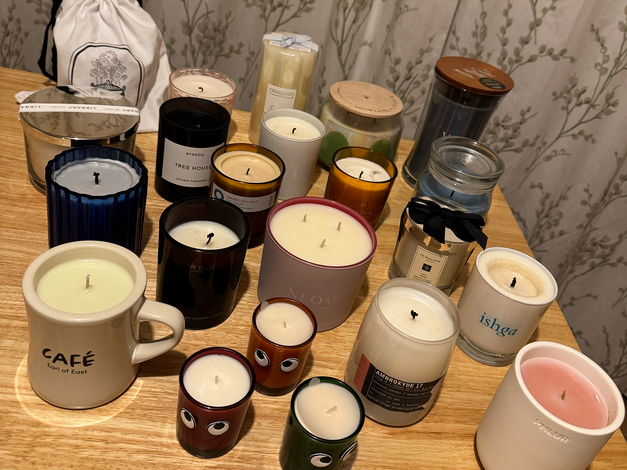 A selection of the scented candles I tested