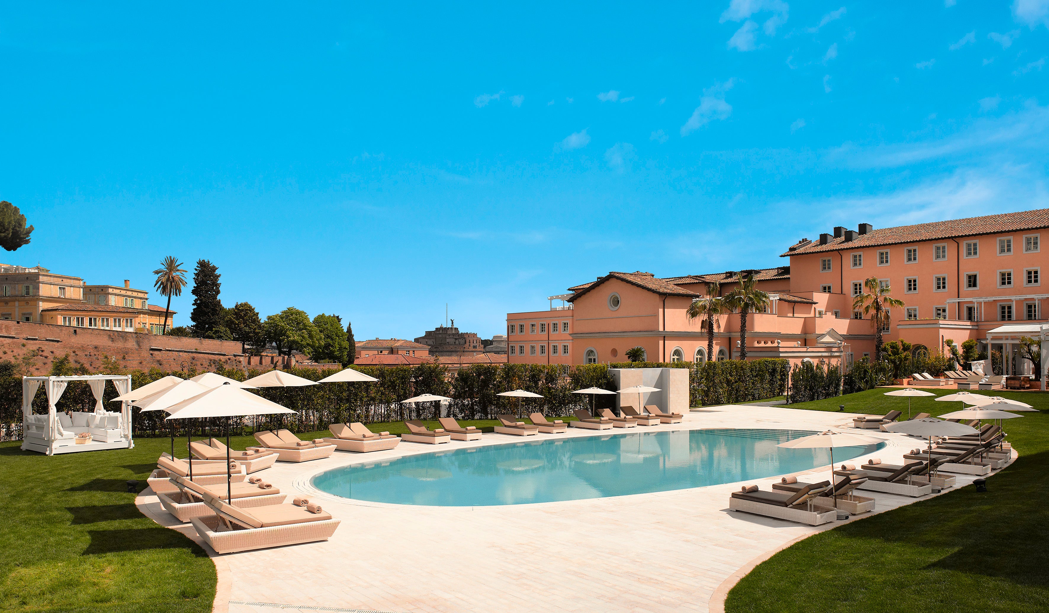 Cool off in Villa Agrippina’s pool after a day of sightseeing