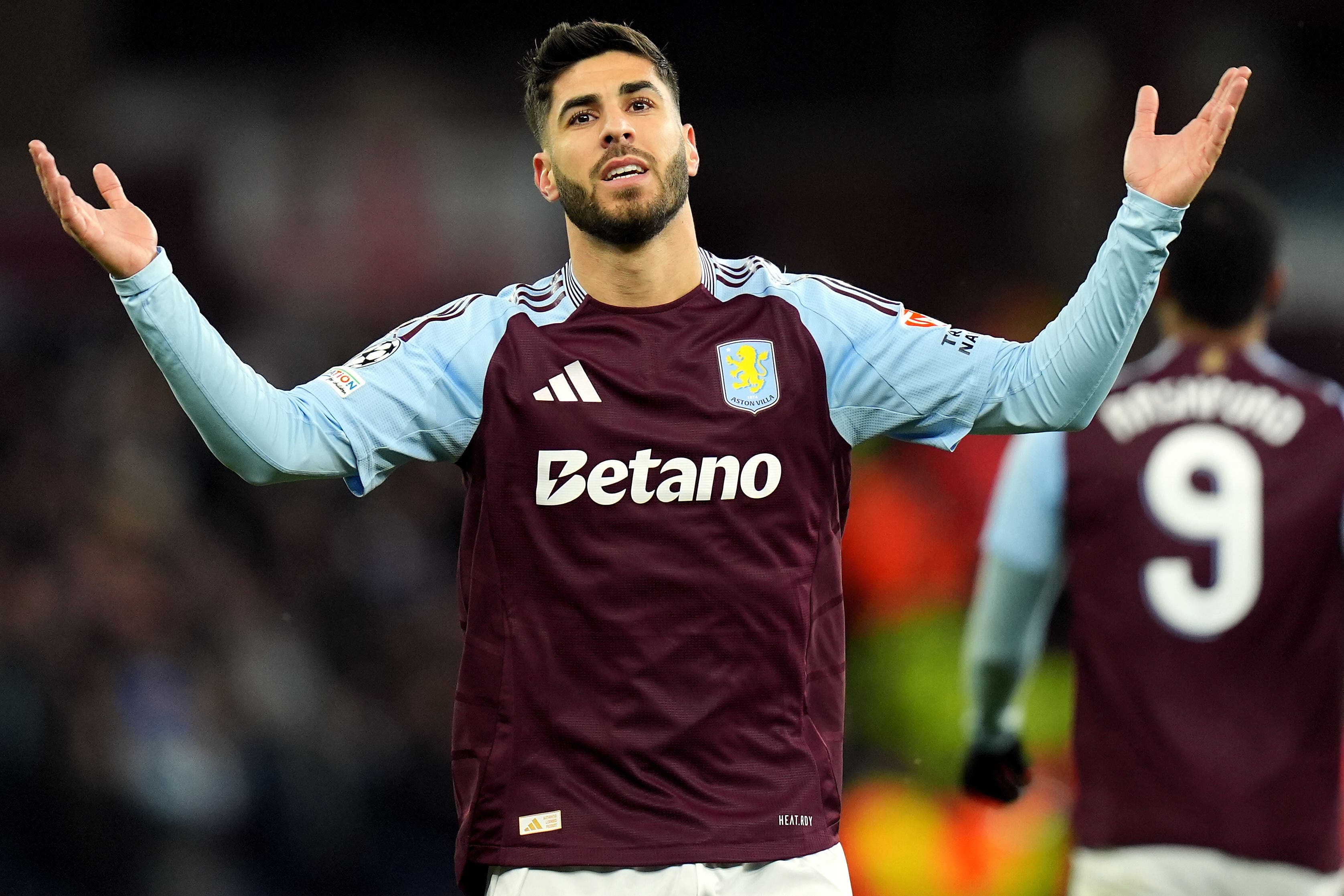 Marco Asensio is on loan from PSG from Aston Villa (Jacob King/PA)