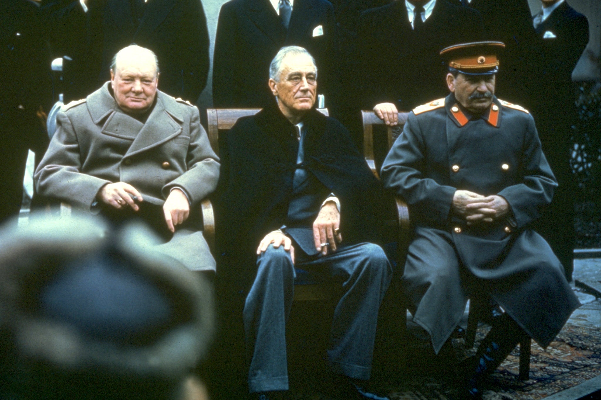 The 'Big Three': Winston Churchill, Franklin Roosevelt and Joseph Stalin at the Yalta Conference, February 1945