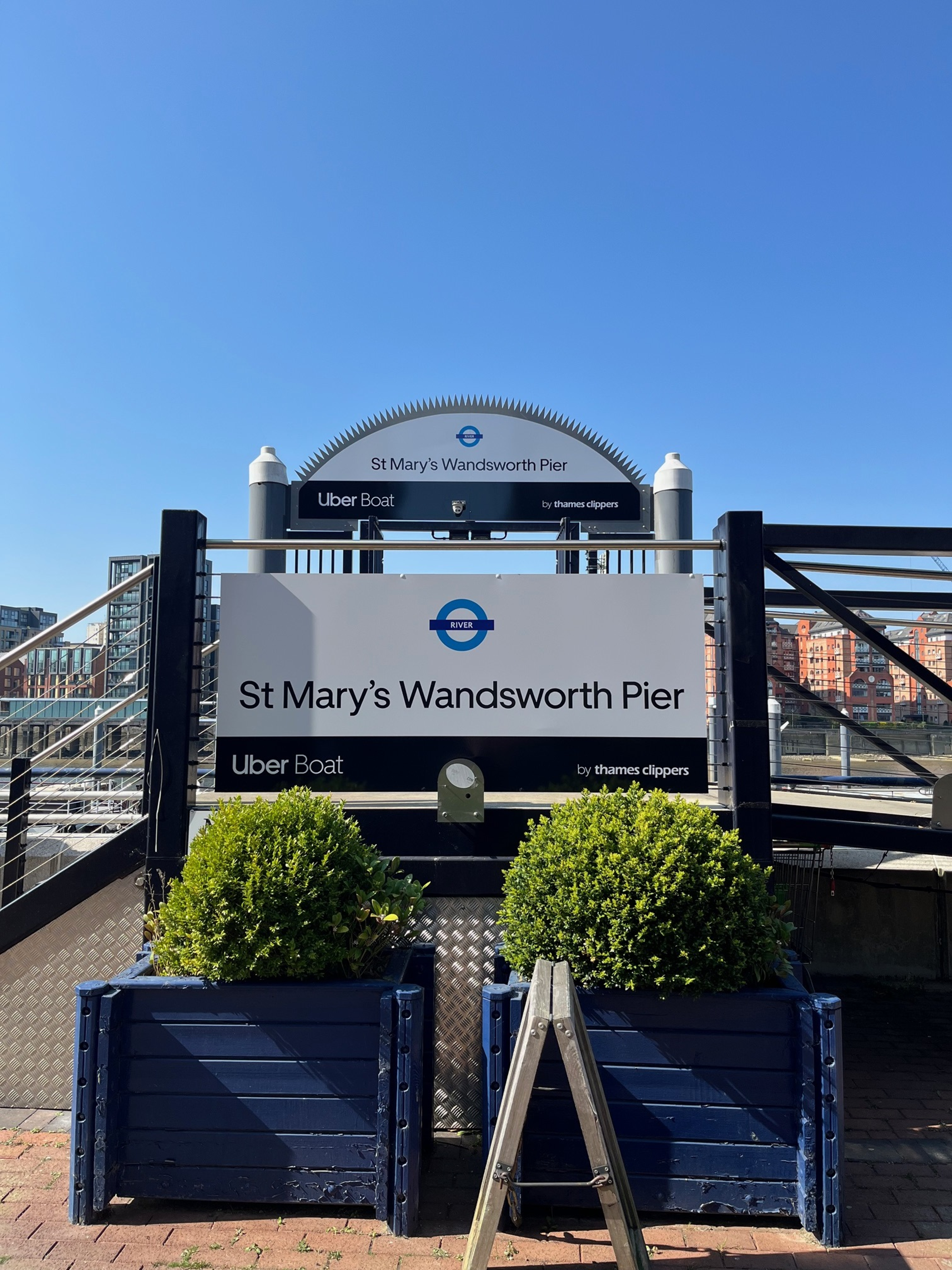 Uber Boats by Thames Clippers have renamed the pier to St Mary's Wandsworth