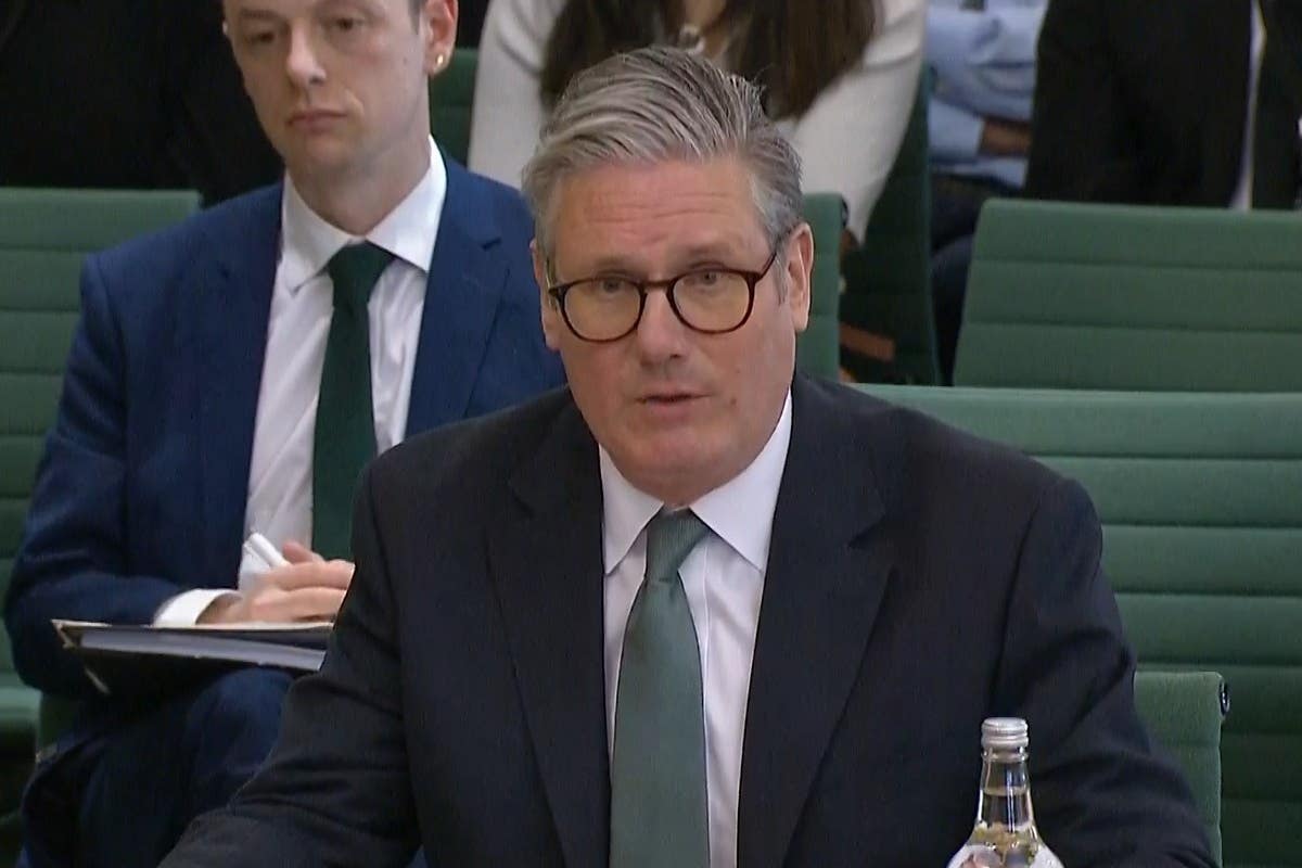 Sir Keir Starmer appearing before the Liaison Committee in the House of Commons (House of Commons/UK Parliament/PA)