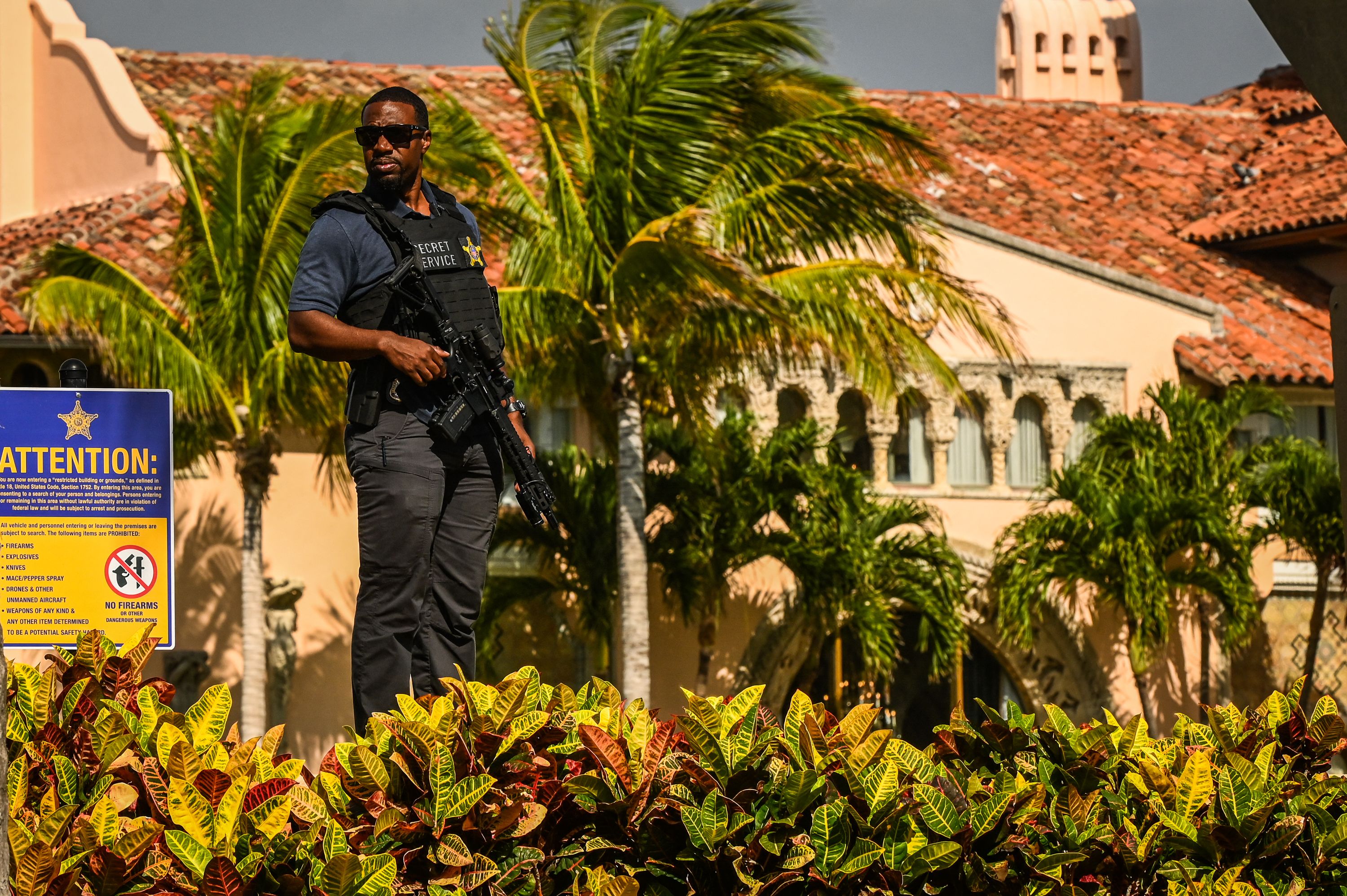 The Secret Service keeps watch over Mar-a-Lago as part of its protective duties