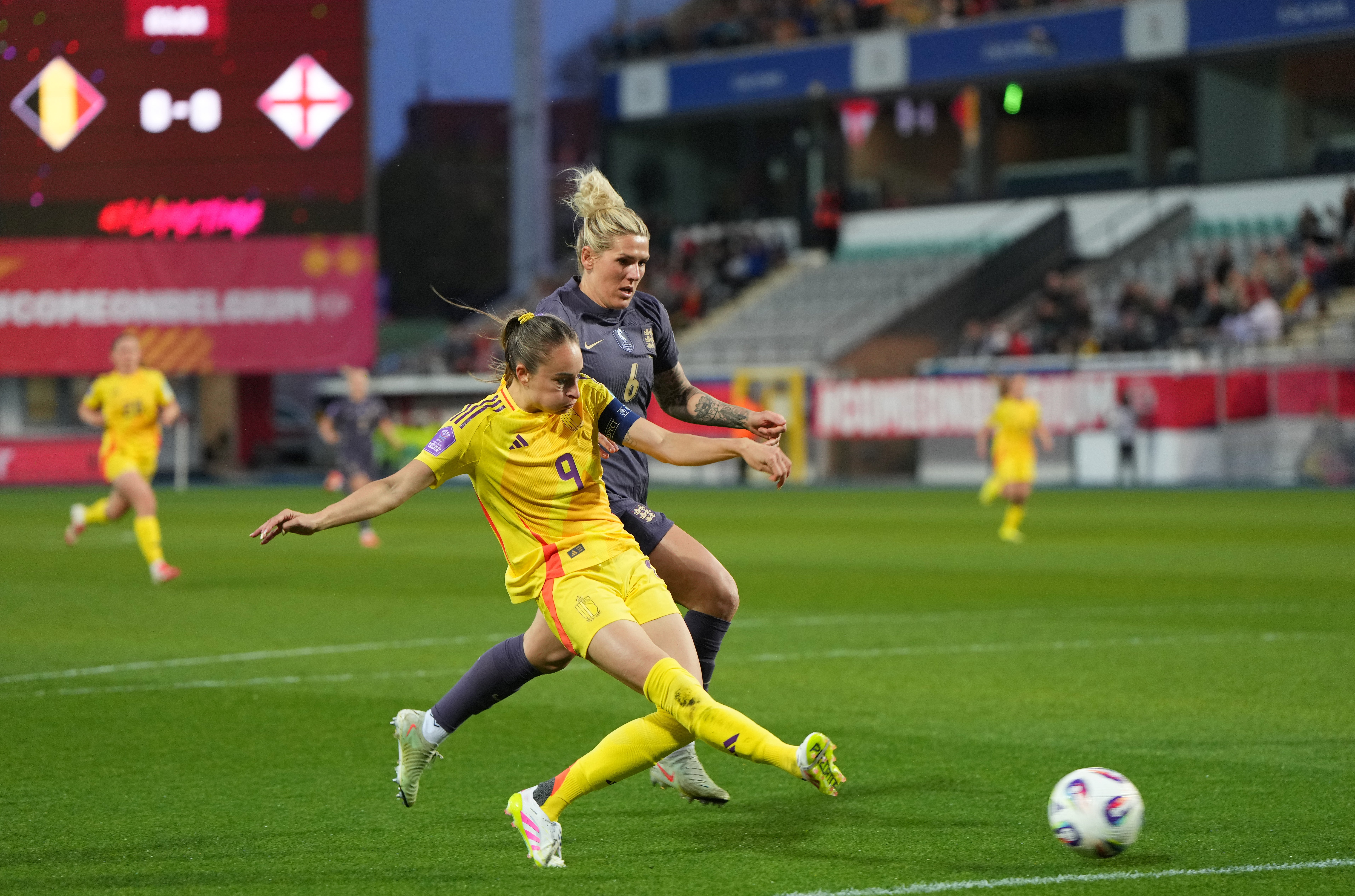 Tessa Wullaert scored twice for Belgium and found space readily