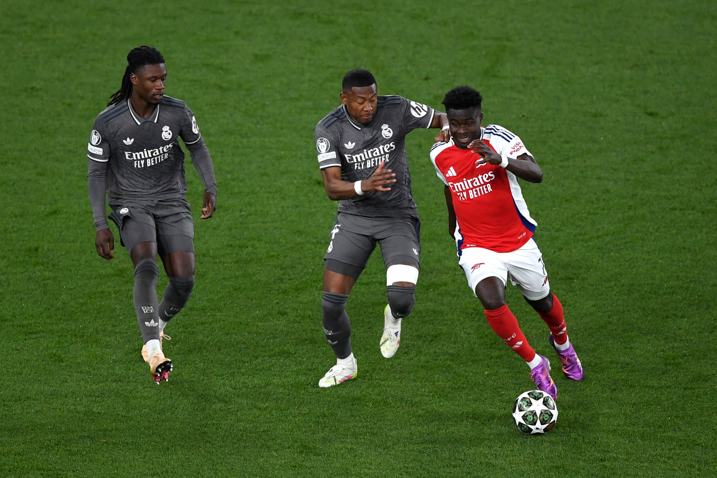 Saka ran rings round an overmatched David Alaba