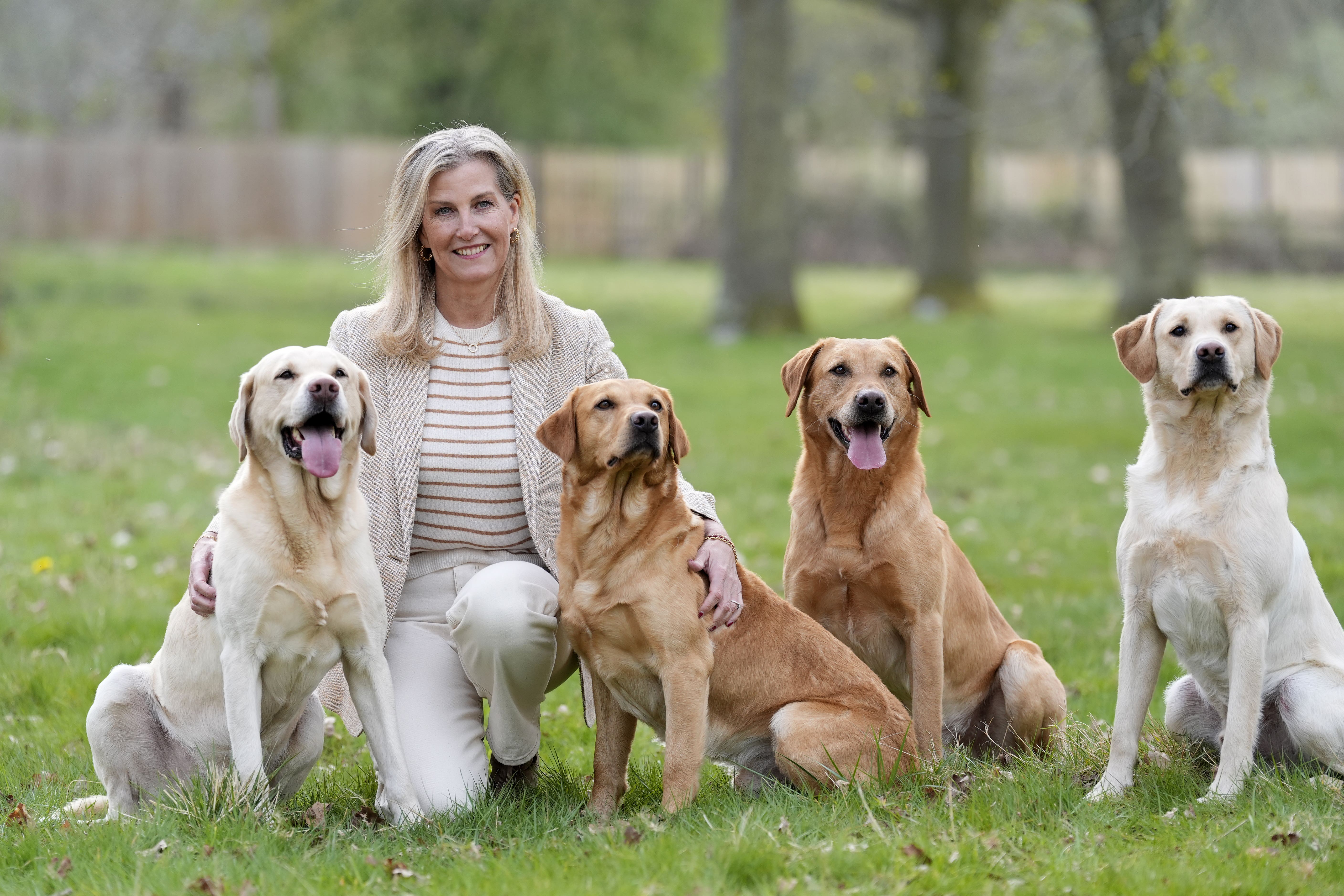 The Duchess of Edinburgh during a visit to the Yellow Labrador Club at Windsor Great Park (Andrew Matthews/PA Wire)