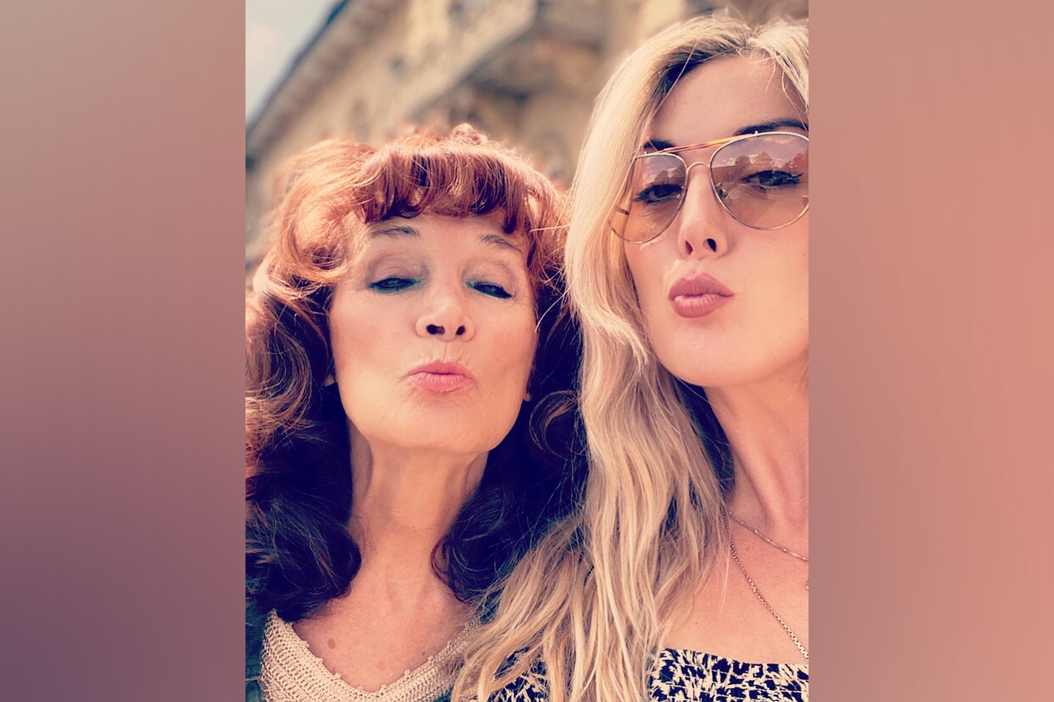 Milanka Brooks is pictured with her 75-year-old mother Mileva Brooks who died from heatstroke after using the sauna at an Everlast gym in Cheltenham