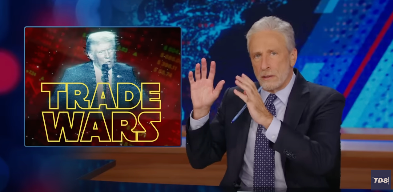 Jon Stewart was left baffled by Trump allies and MAGA supporters who appear unfazed in the face of sliding stocks and tariff-induced economic uncertainty