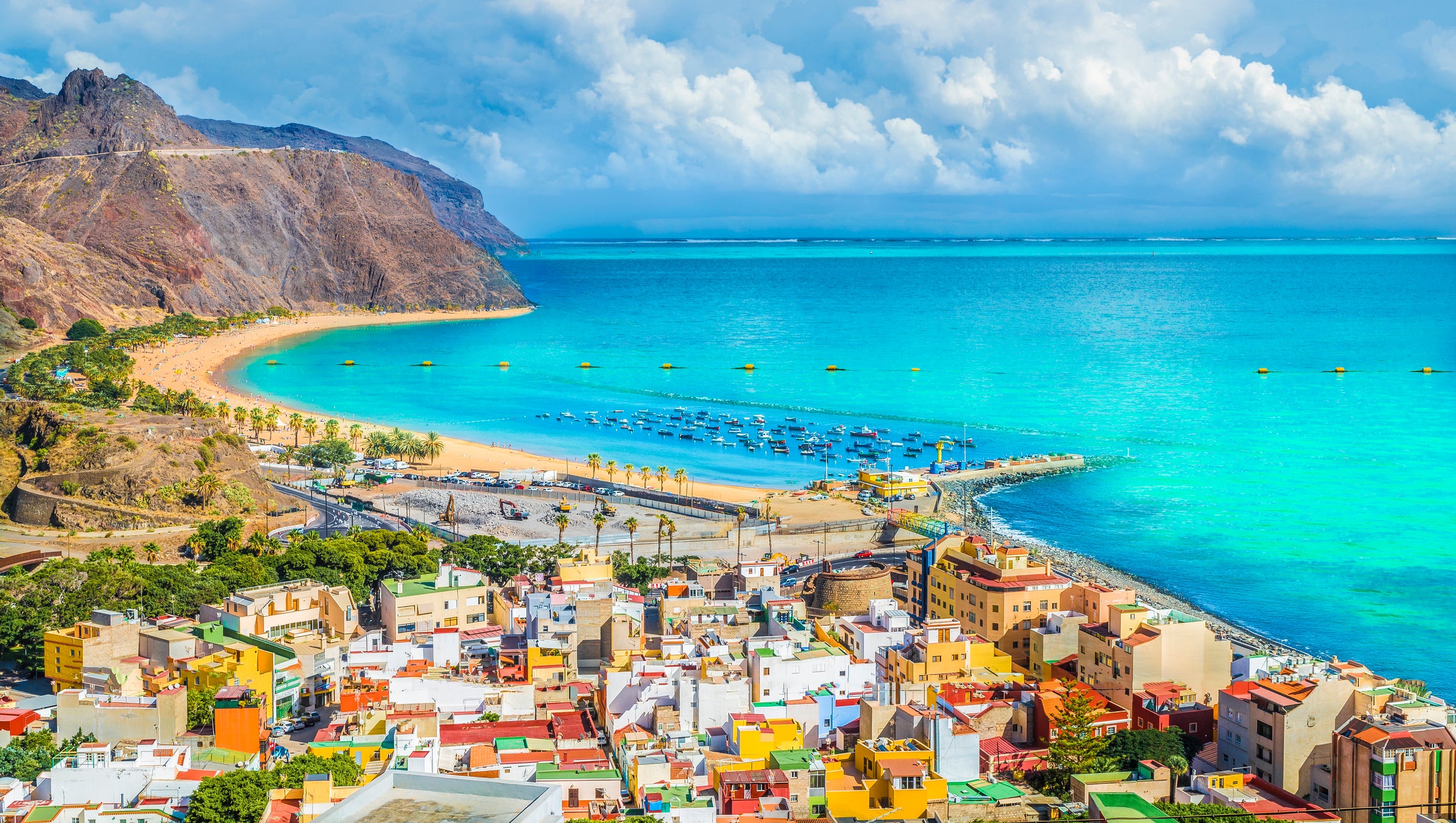 Tenerife’s coastlines mix golden sands with black volcanic beaches