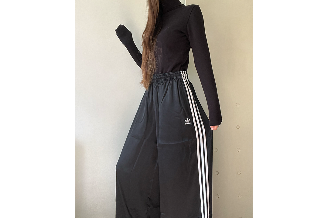 Adidas Adicolor satin wide leg track joggers