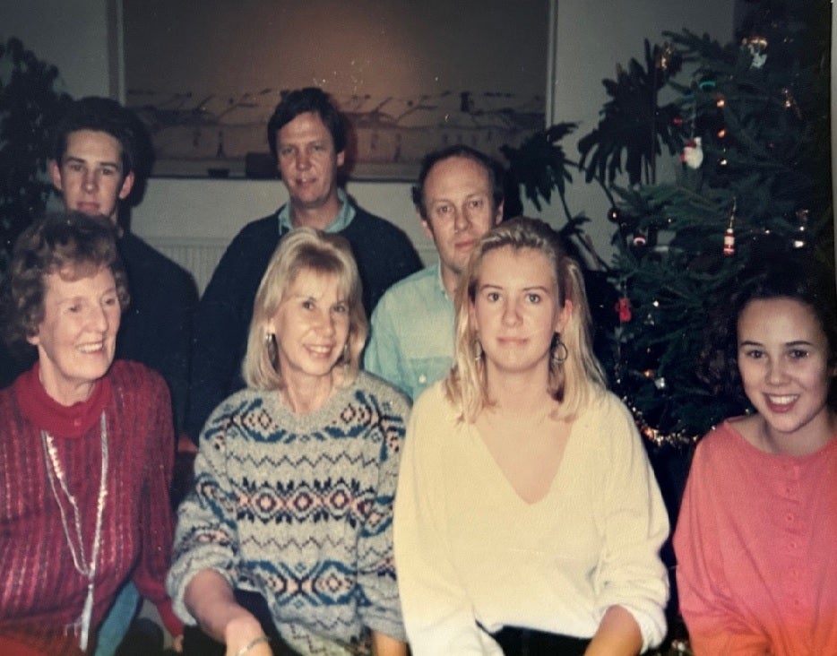 Janet Brown with her family (left to right) Isobel Brown (mother in law), Ben Brown (son - behind Isobel) Janet Brown, Stewart Brown (brother-in-law - back), Grahaem Brown (husband), Zara Harden (eldest daughter), Roxanne Brown (youngest daughter)