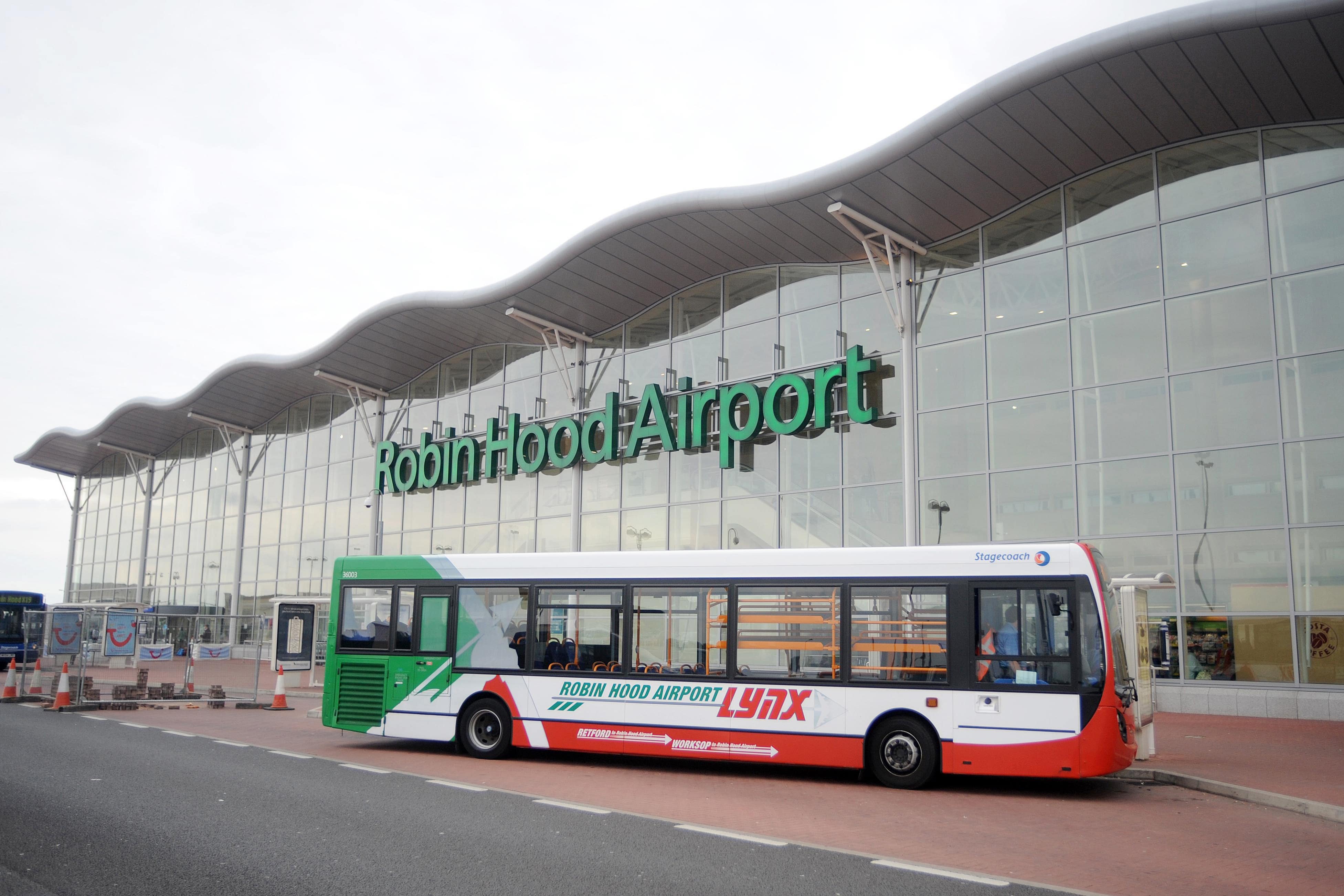 The passenger terminal building at Doncaster Sheffield Airport, which was previously called Robin Hood Airport, before its closure in 2022 (PA)