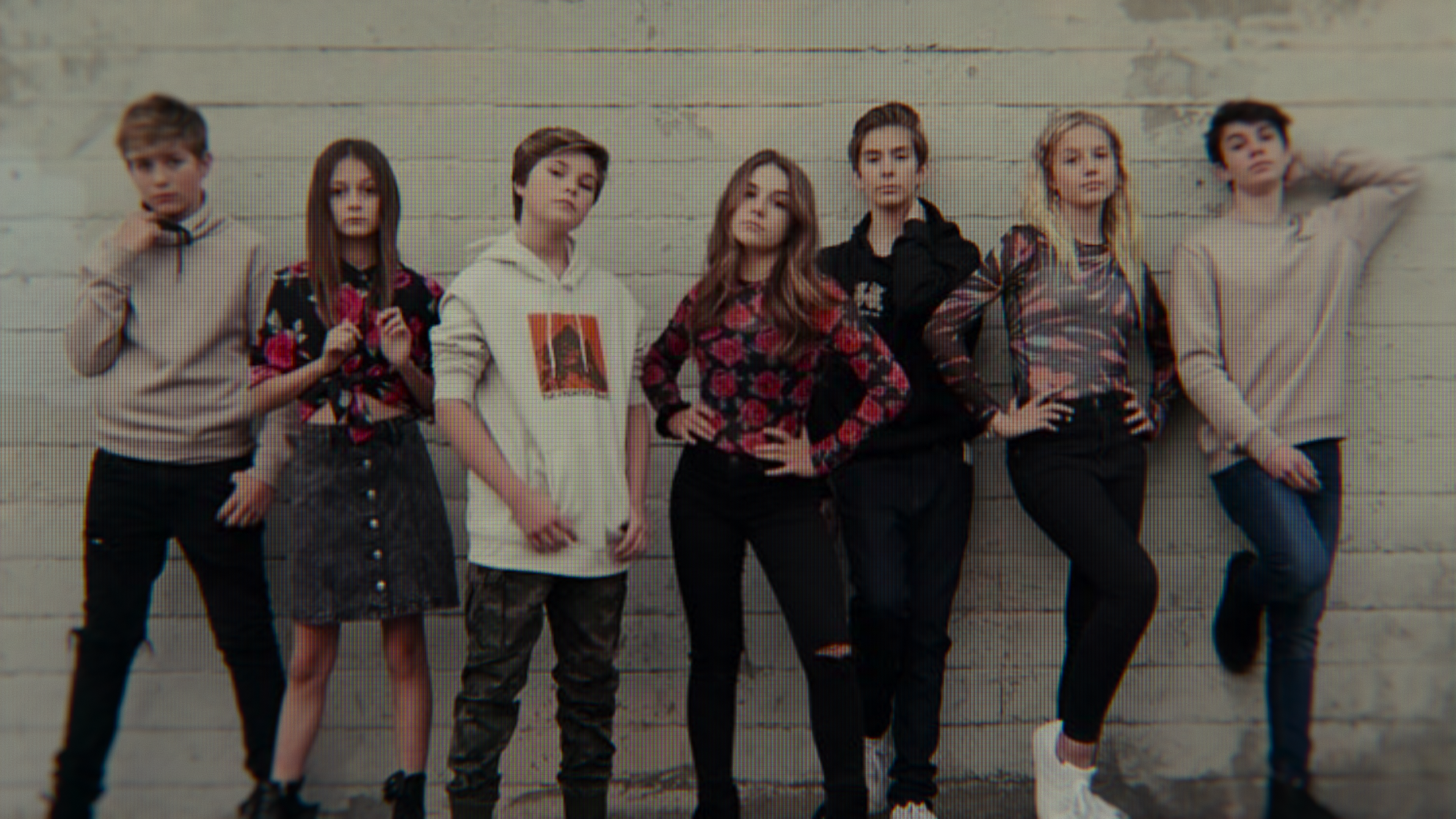 Piper Rockelle (middle) and members of The Squad