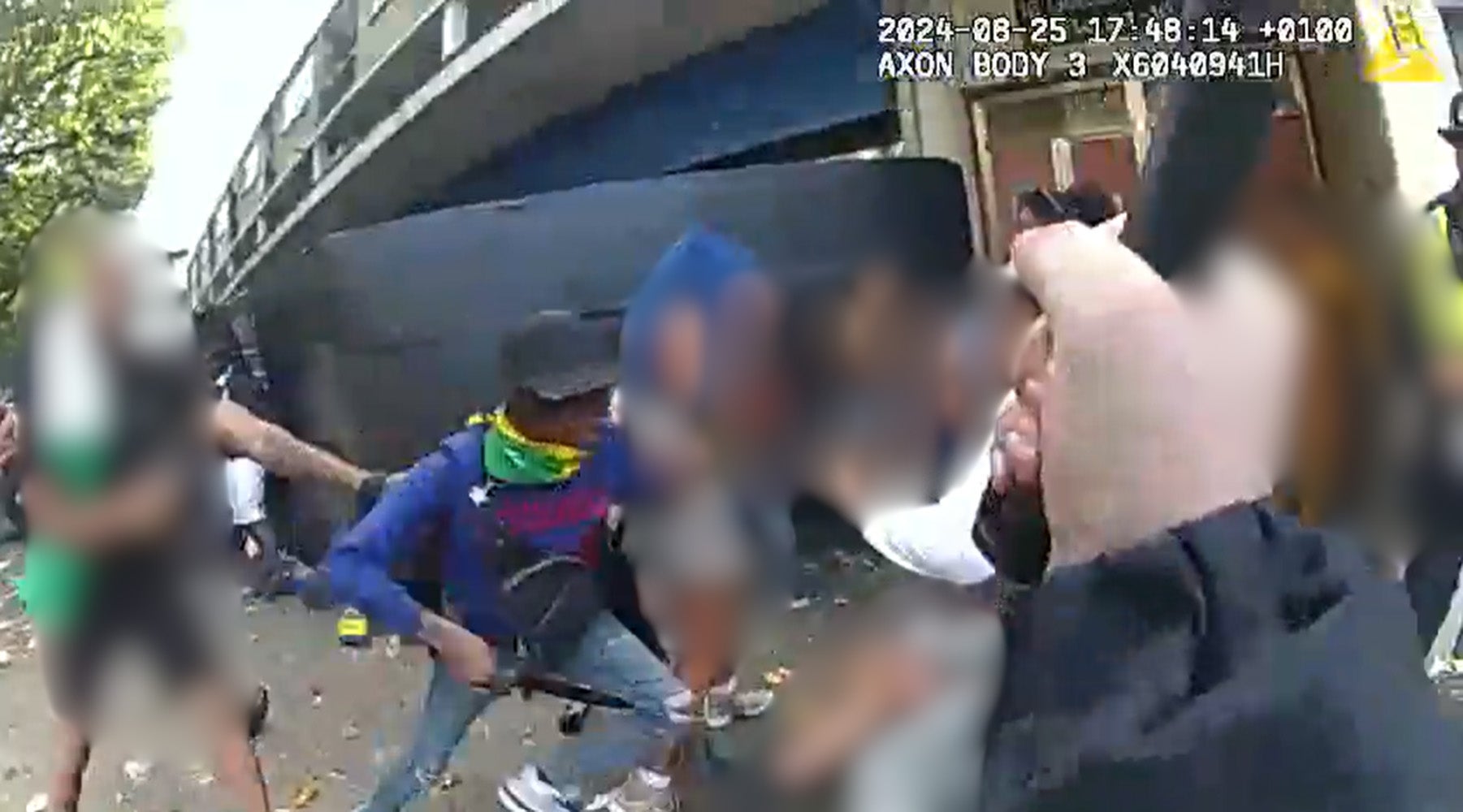 Bodyworn footage of Shakeil Thibou during the Notting Hill Carnival’s family day (Met Police/PA)