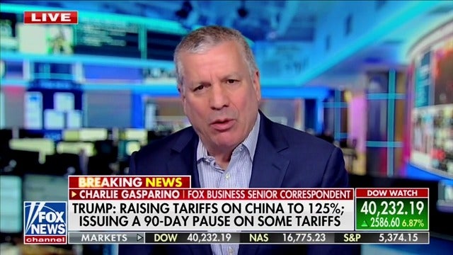 Fox Business senior correspondent Charles Gasparino said that it was the "White House who capitulated" on tariffs and that Donald Trump didn't "outsmart" anyone.