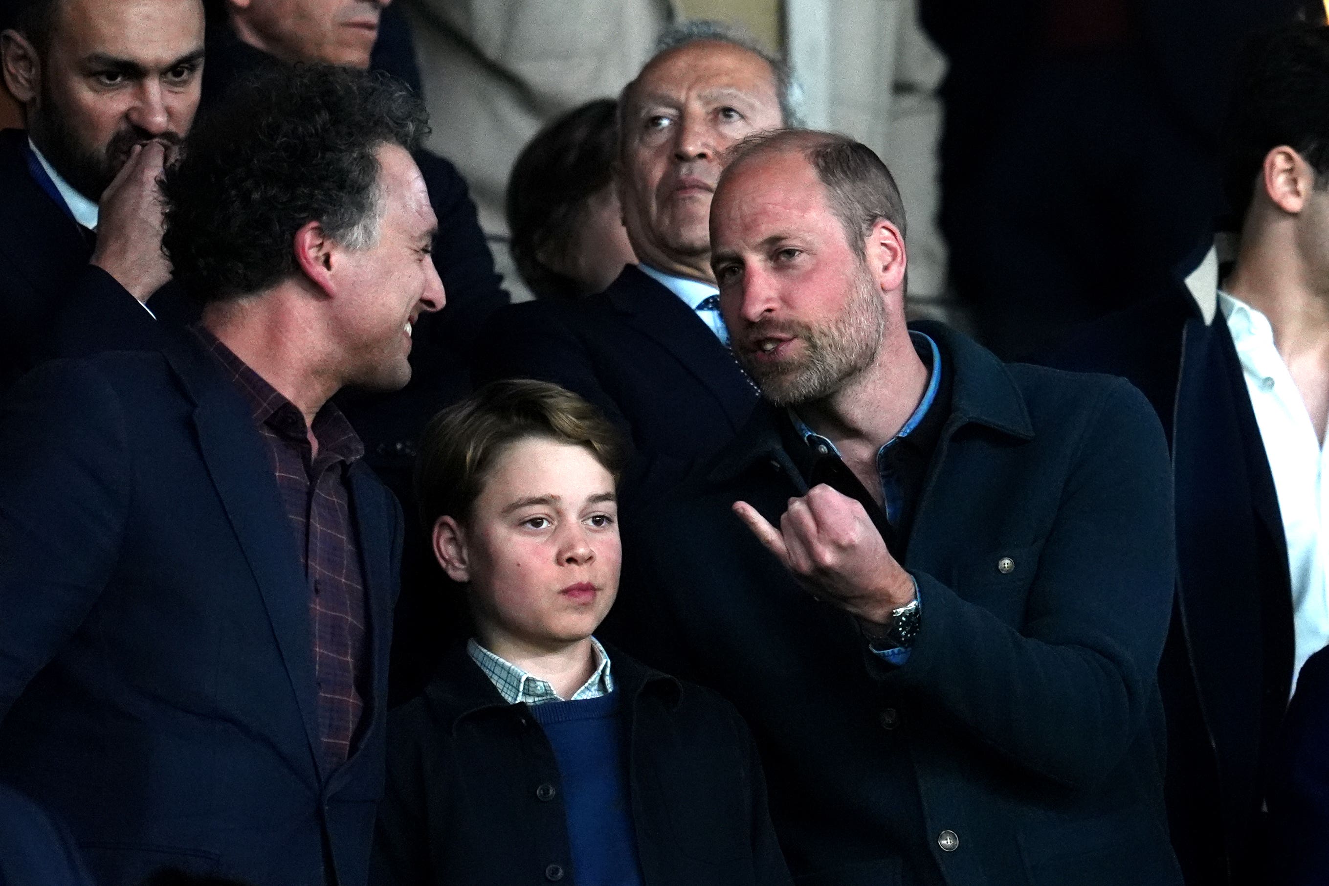 Prince William tries hand at football punditry at Aston Villa in Paris