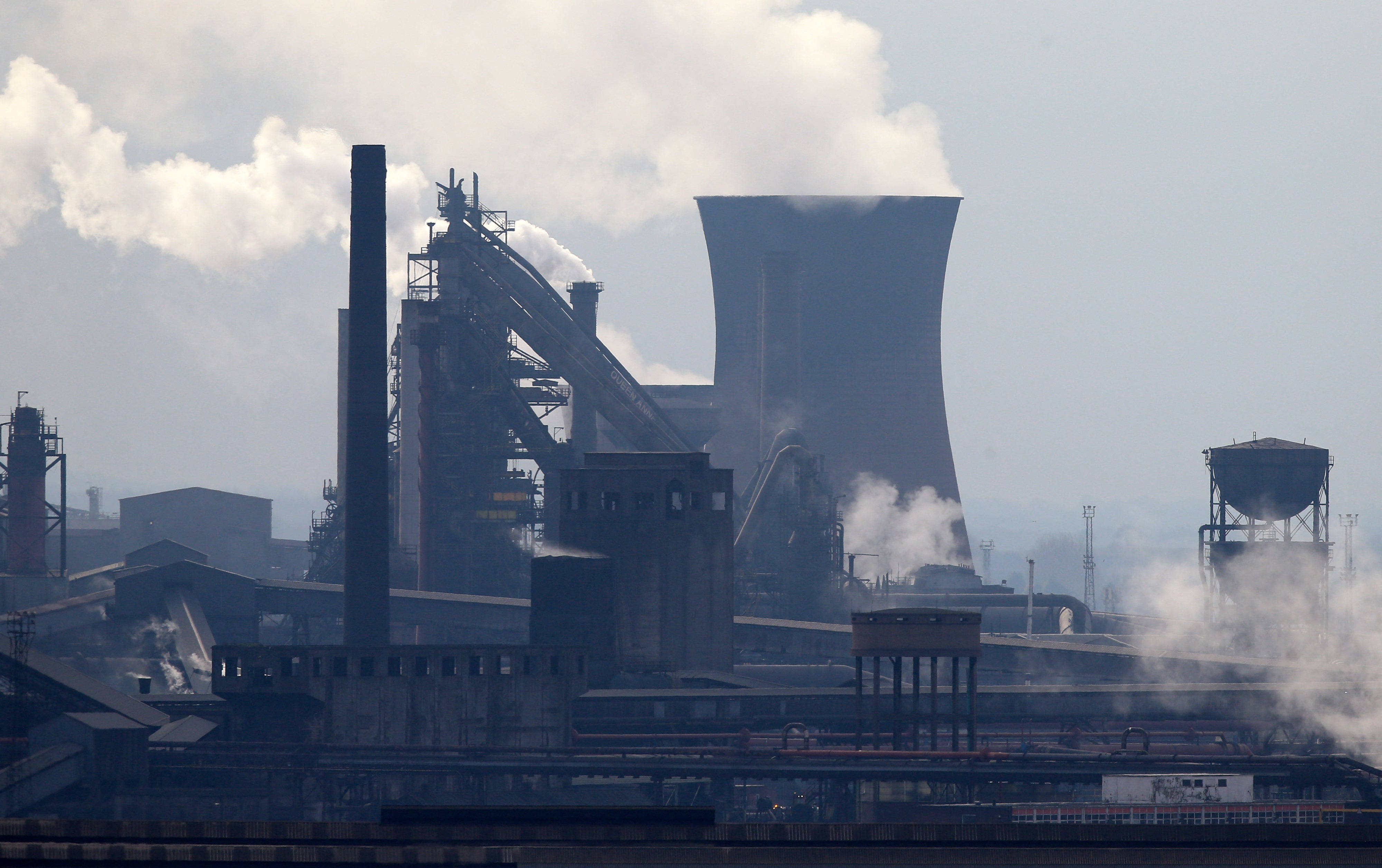 British Steel's Scunthorpe plant, pictured in north Lincolnshire