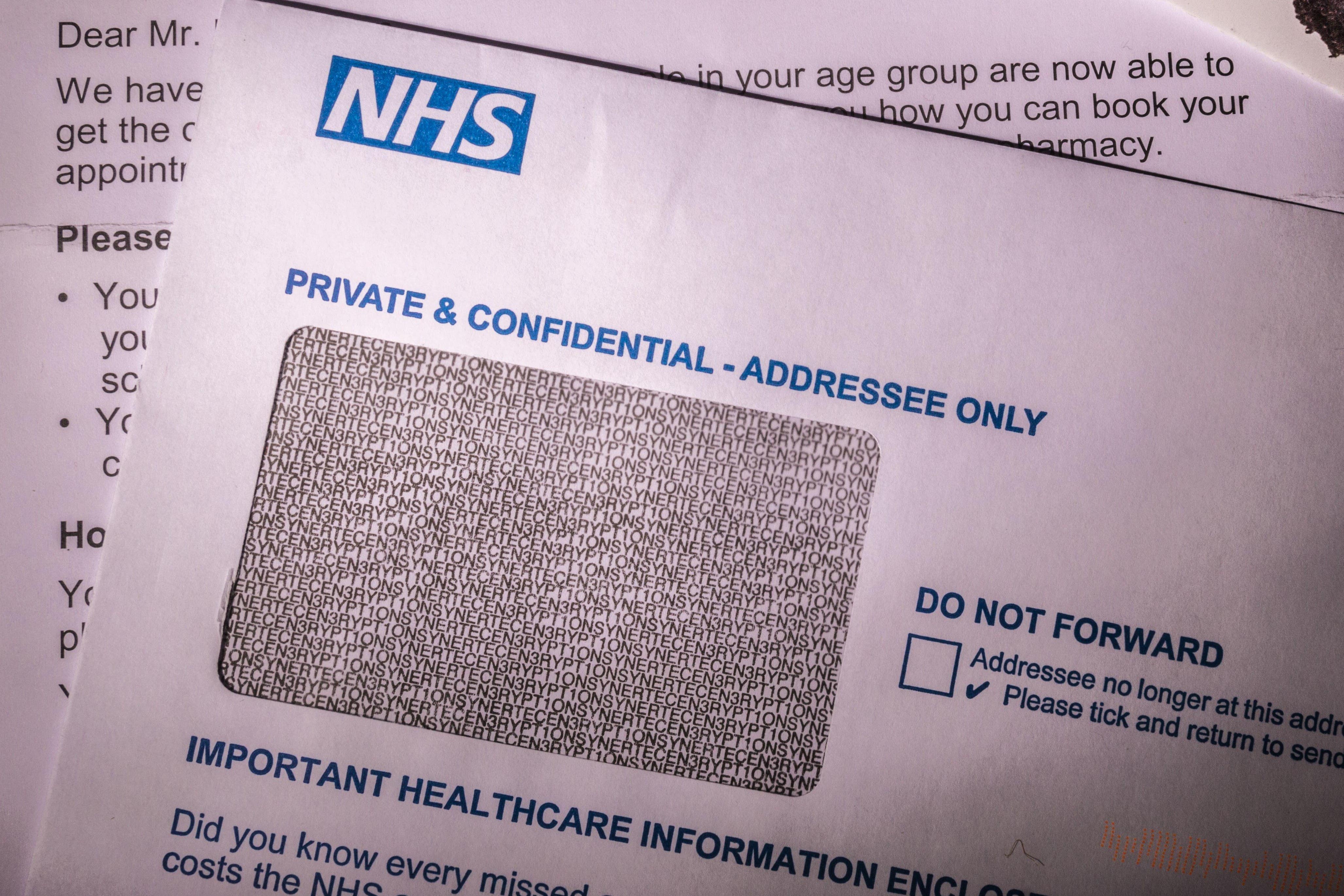 NHS letters are to be given their own specific Royal Mail barcode in an move that will stop patients’ frustration over missing appointments due to missing or late letters (Alamy/PA)