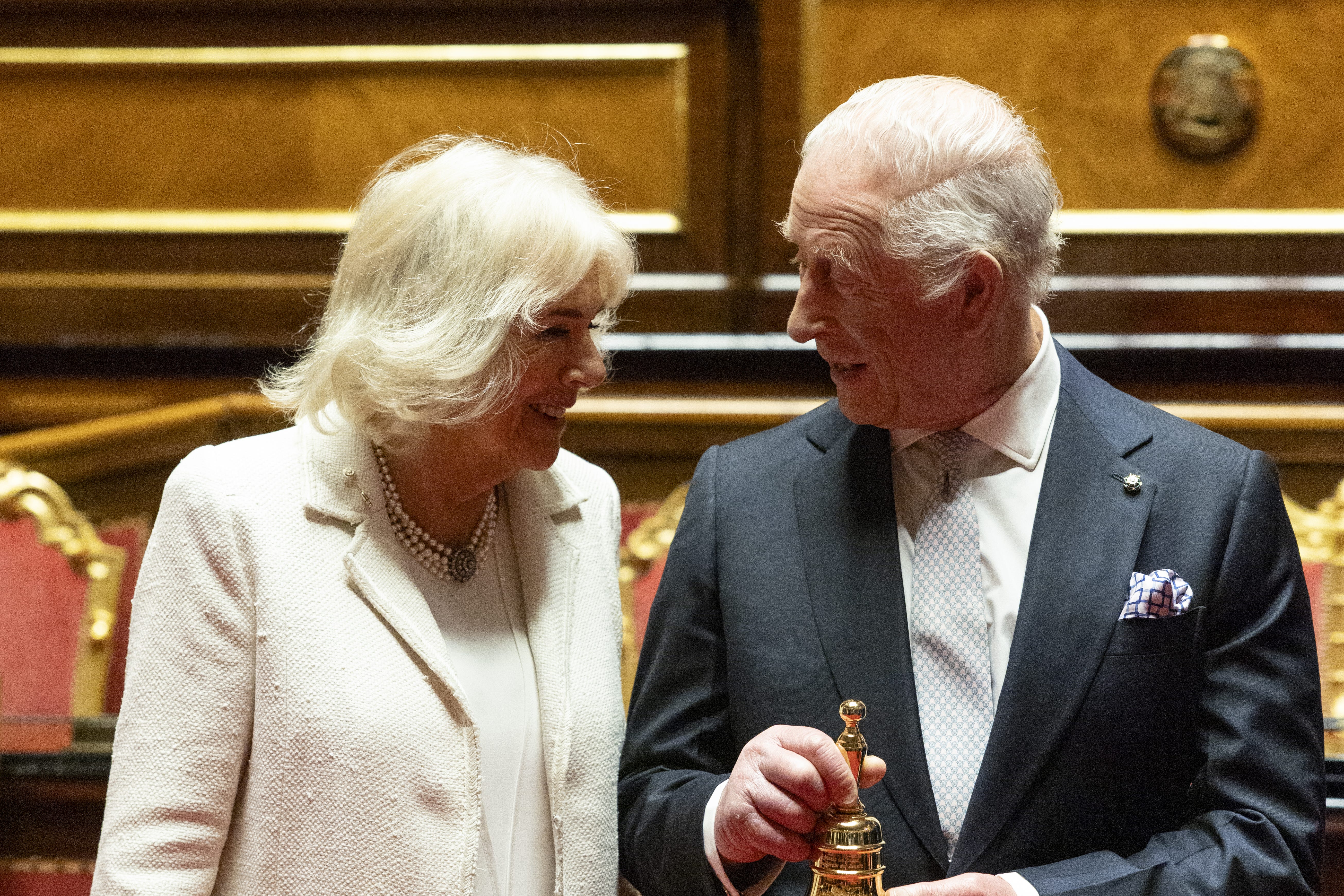 Charles and Camilla made a private visit to the Vatican where they met with the Pope, who is recovering from hospital treatment (Andrew Parsons/PA)