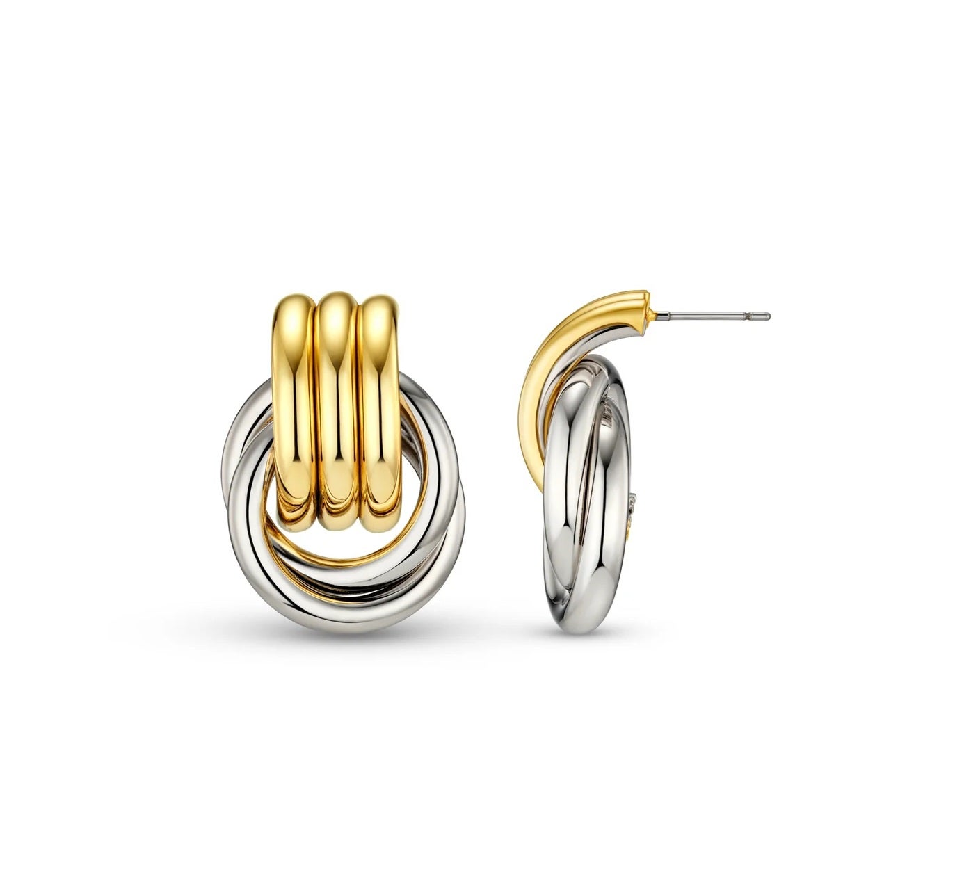 Orelia Mixed Plate Statement Interlocking Earrings, £32